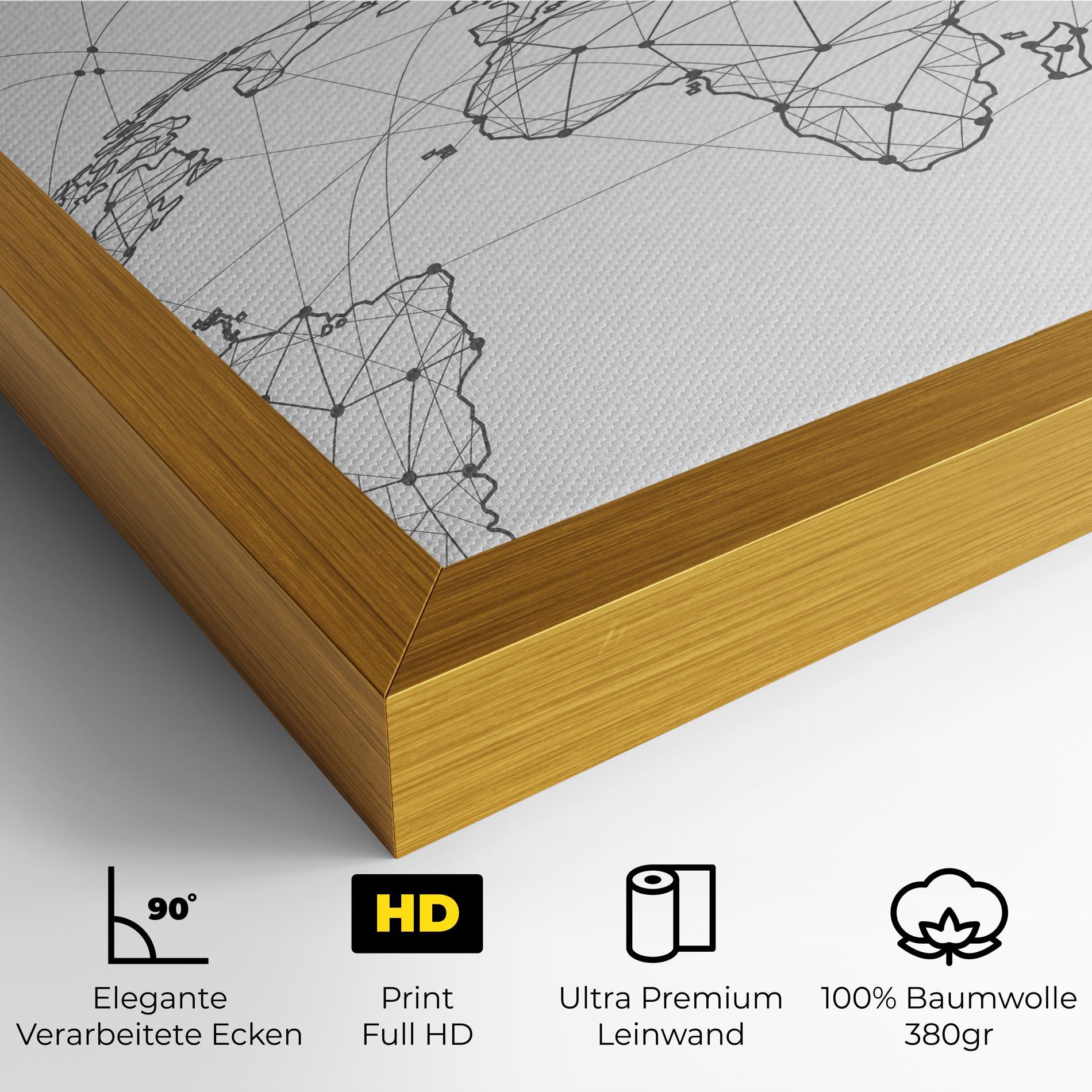Leinwandbild Global Network mockup 4