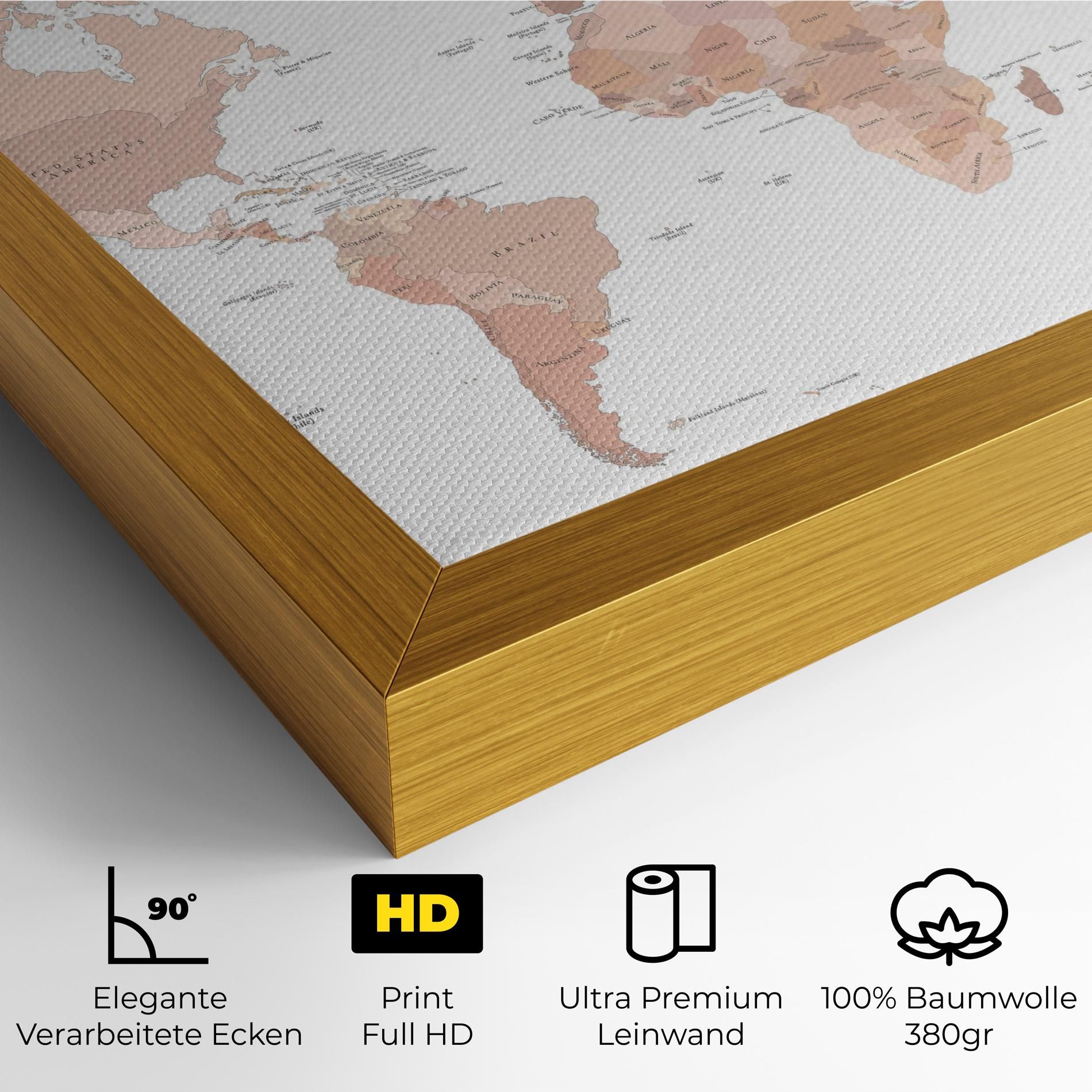 Pink World Map mockup 4