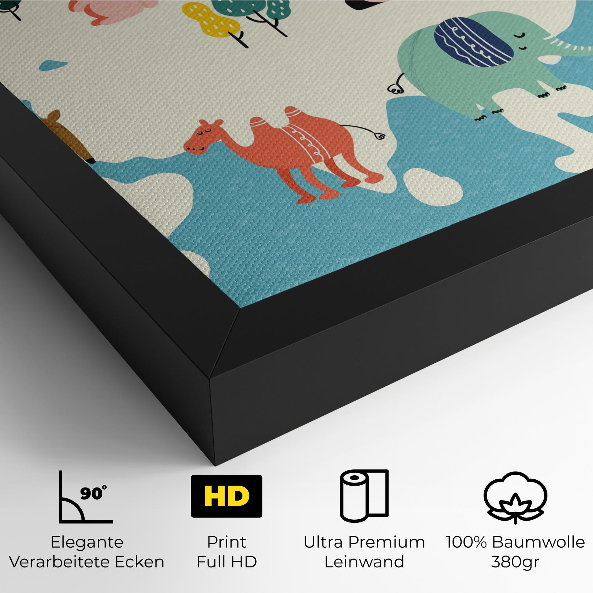 Leinwandbild Asia Cute Map mockup 4