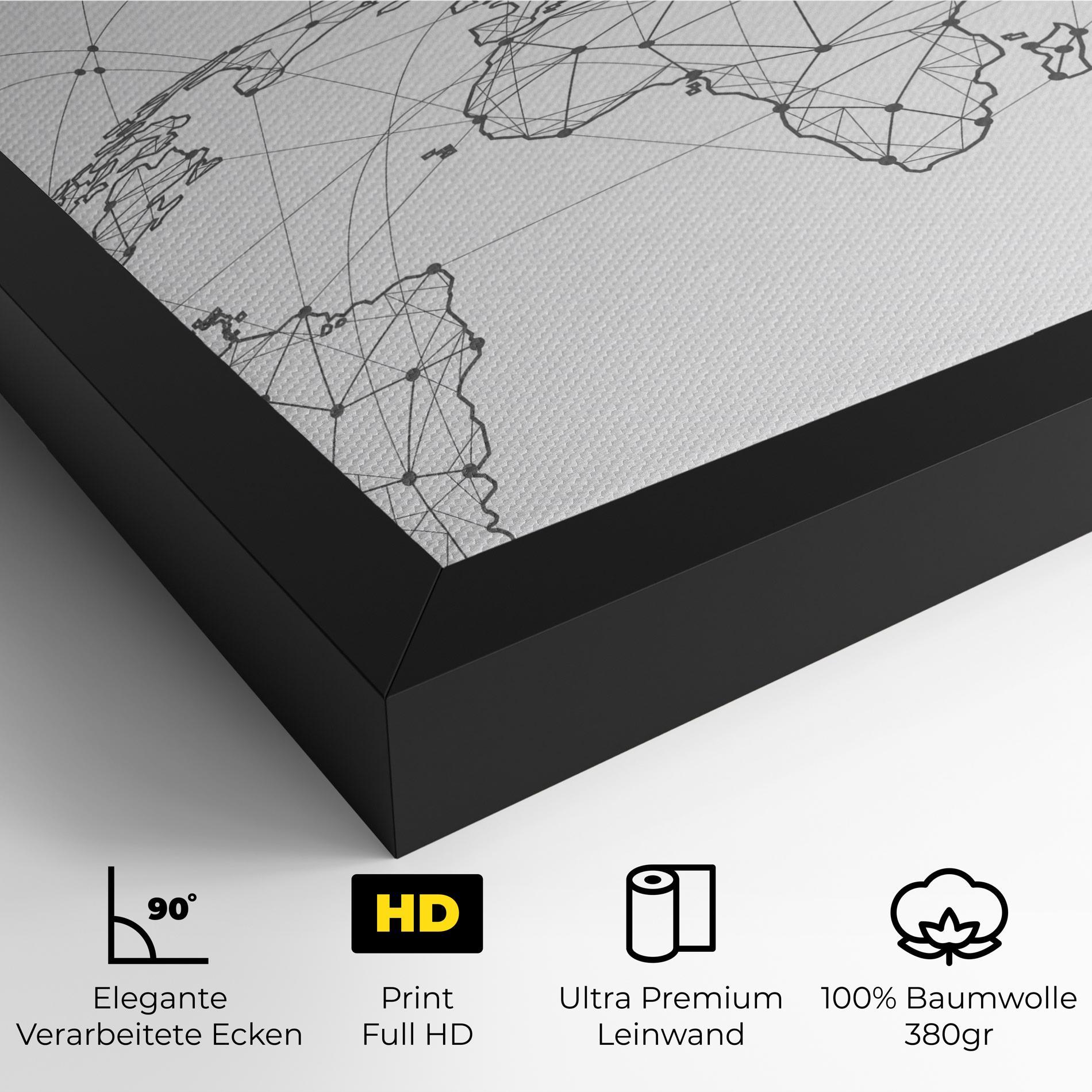 Leinwandbild Global Network mockup 4