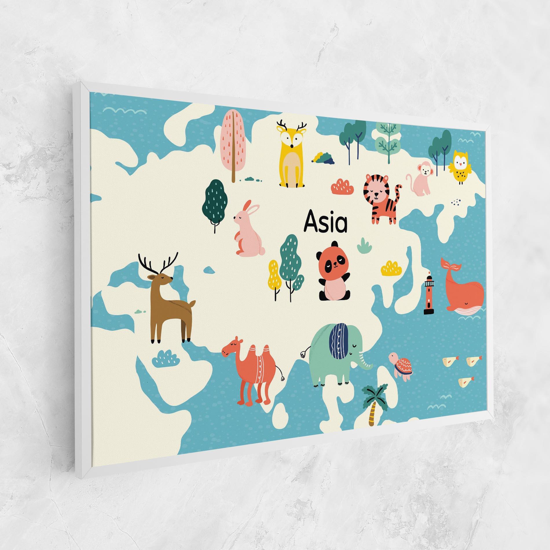 Leinwandbild Asia Cute Map mockup 1