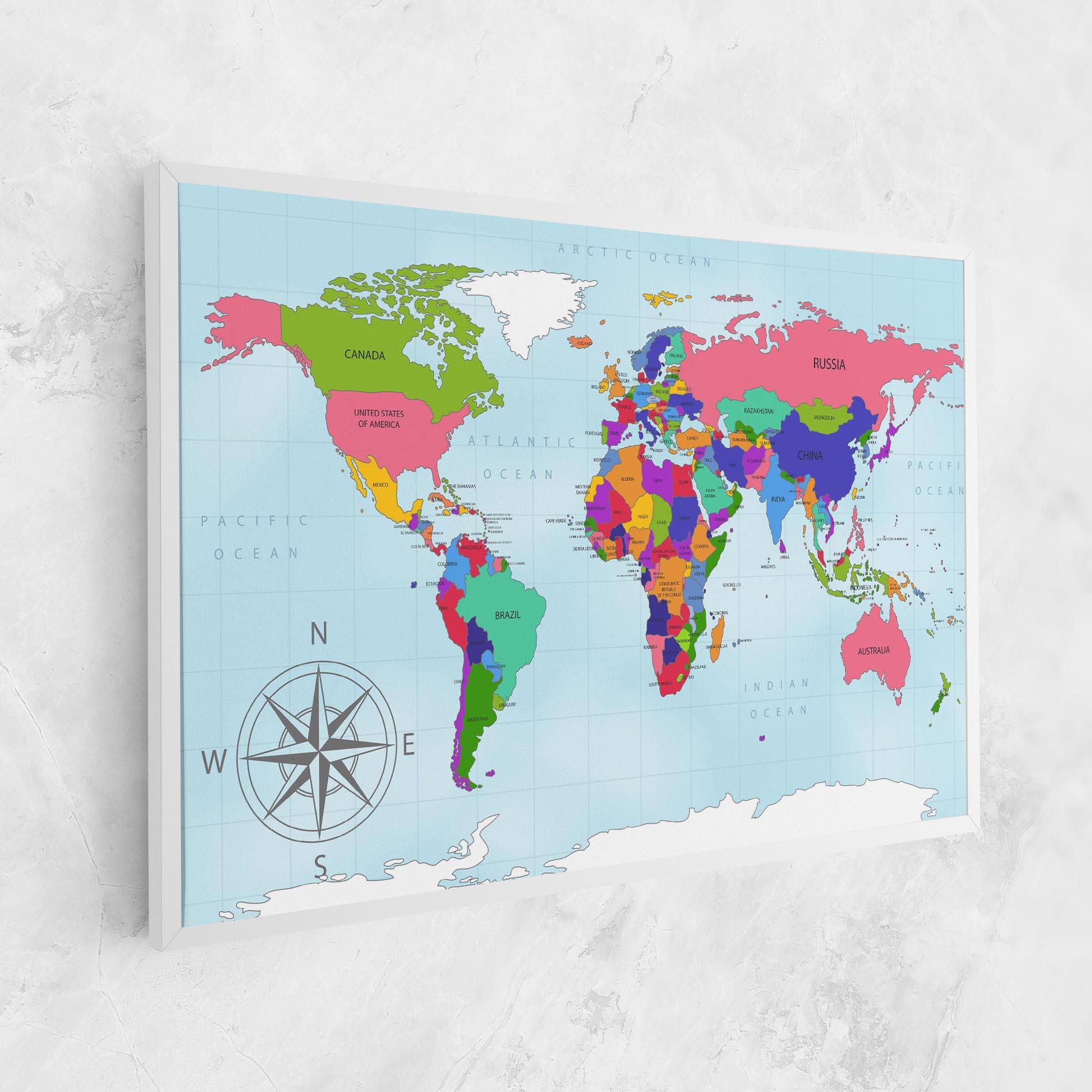 Leinwandbild Colorful Continents mockup 1
