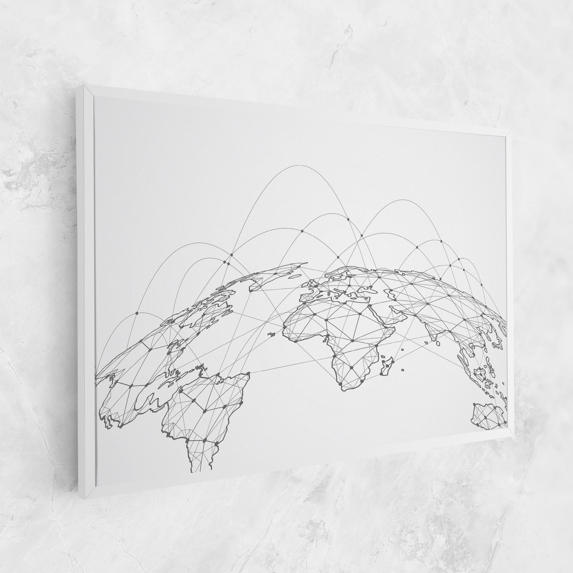 Leinwandbild Global Network mockup 1