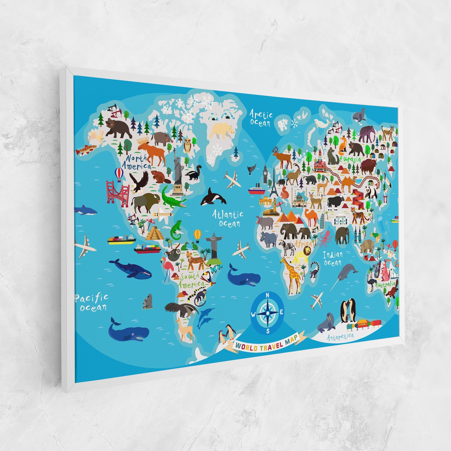 Leinwandbild Travel Map mockup 1
