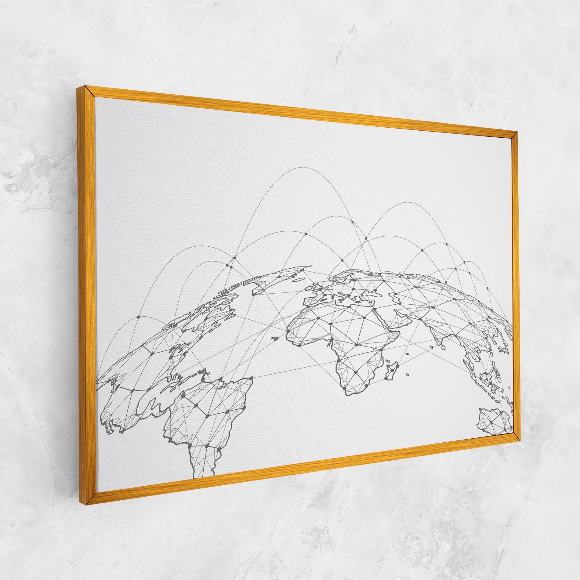 Leinwandbild Global Network mockup 1