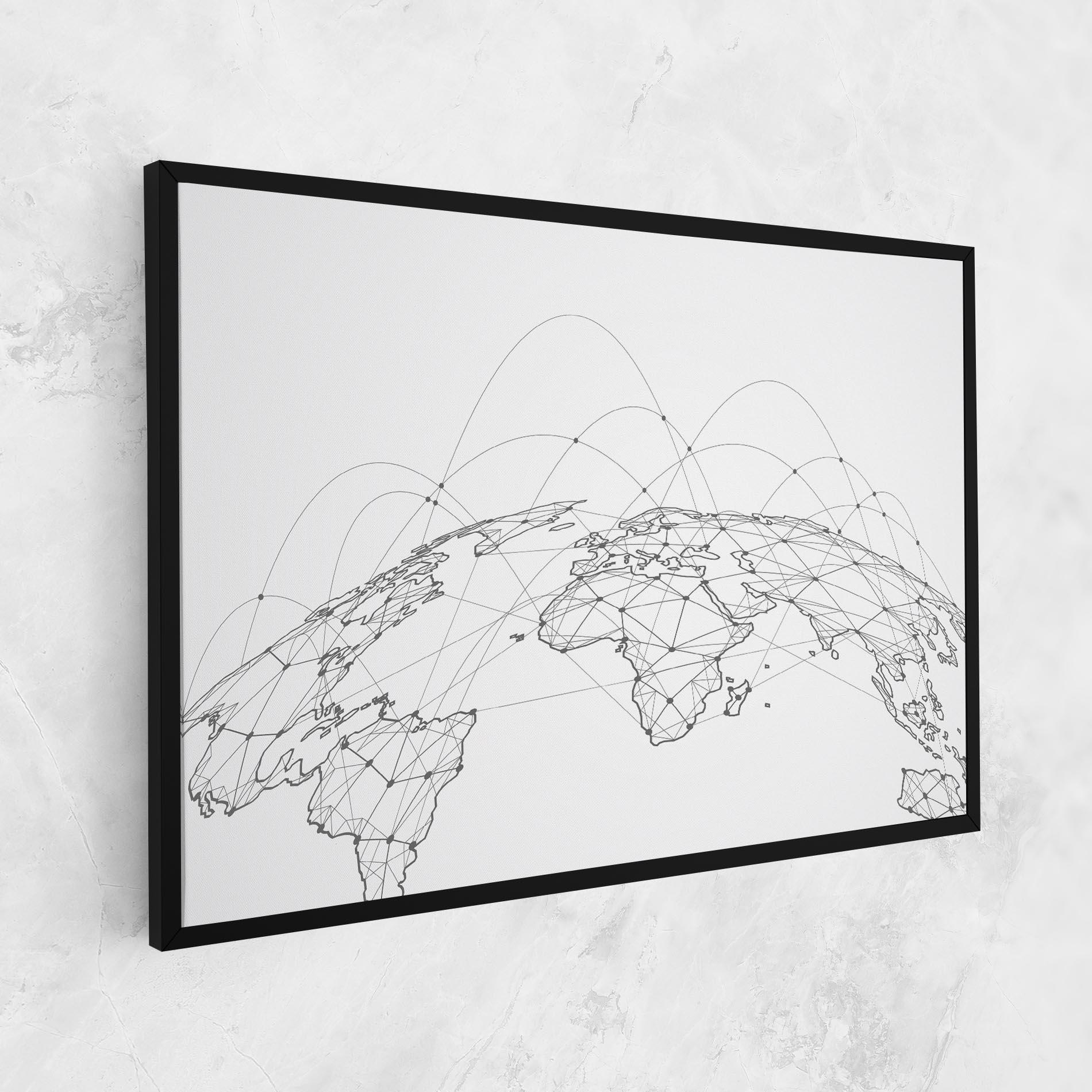 Leinwandbild Global Network mockup 1