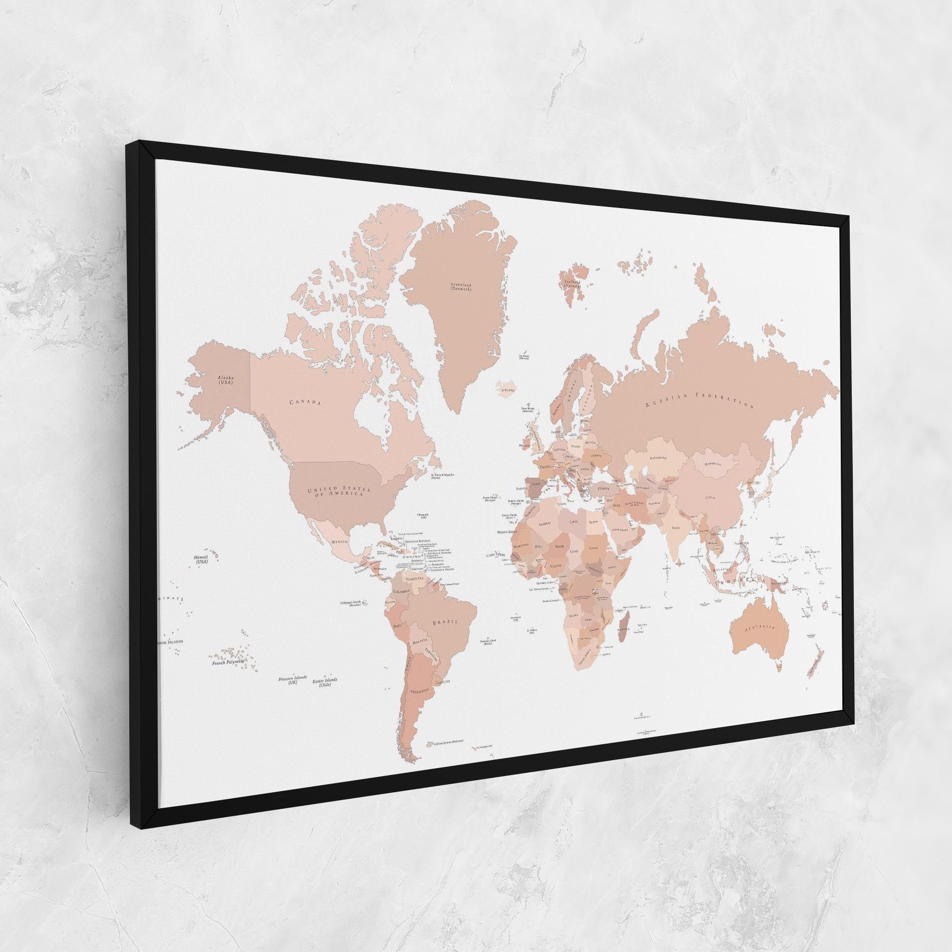 Pink World Map mockup 1
