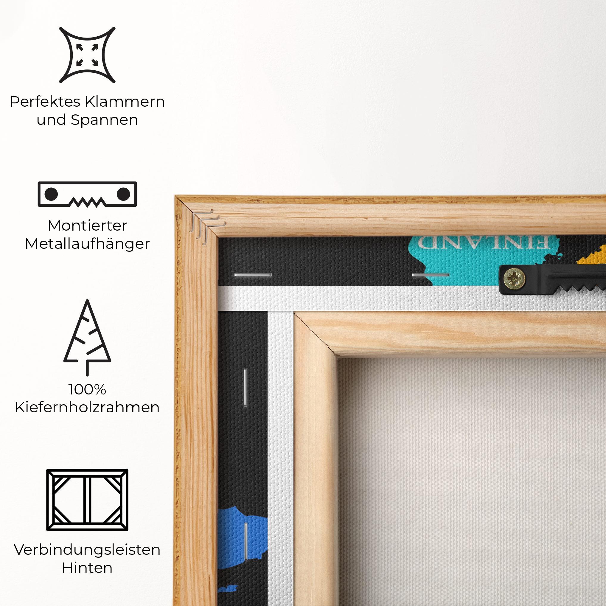 Leinwandbild Europe Map Art mockup 5