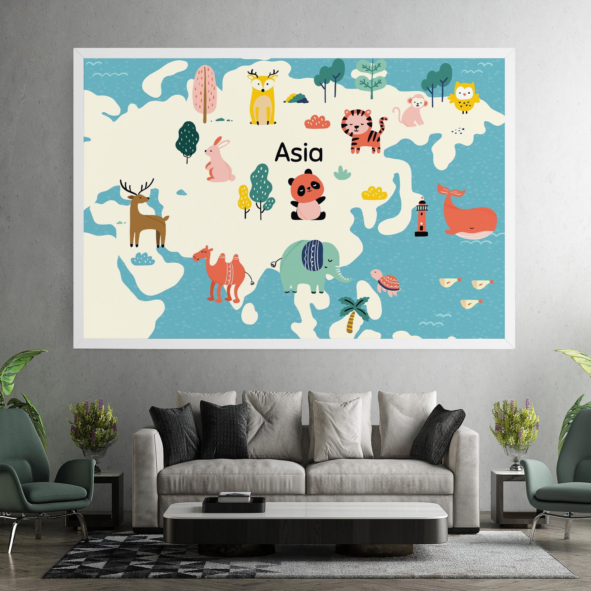 Leinwandbild Asia Cute Map mockup 7