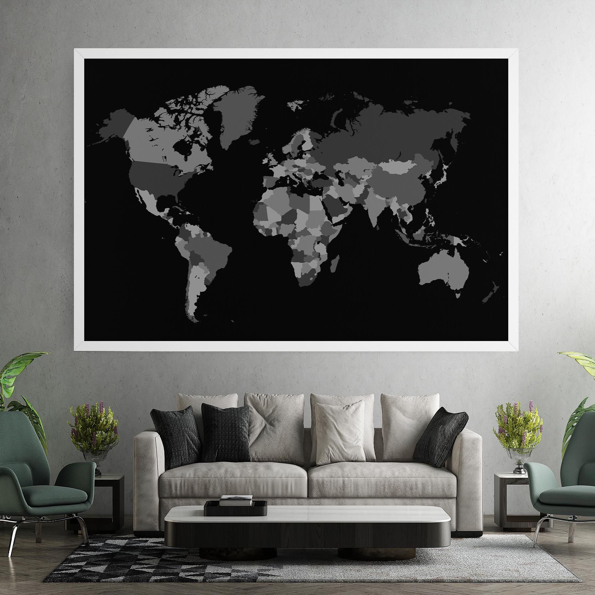 Grey Map World mockup 7