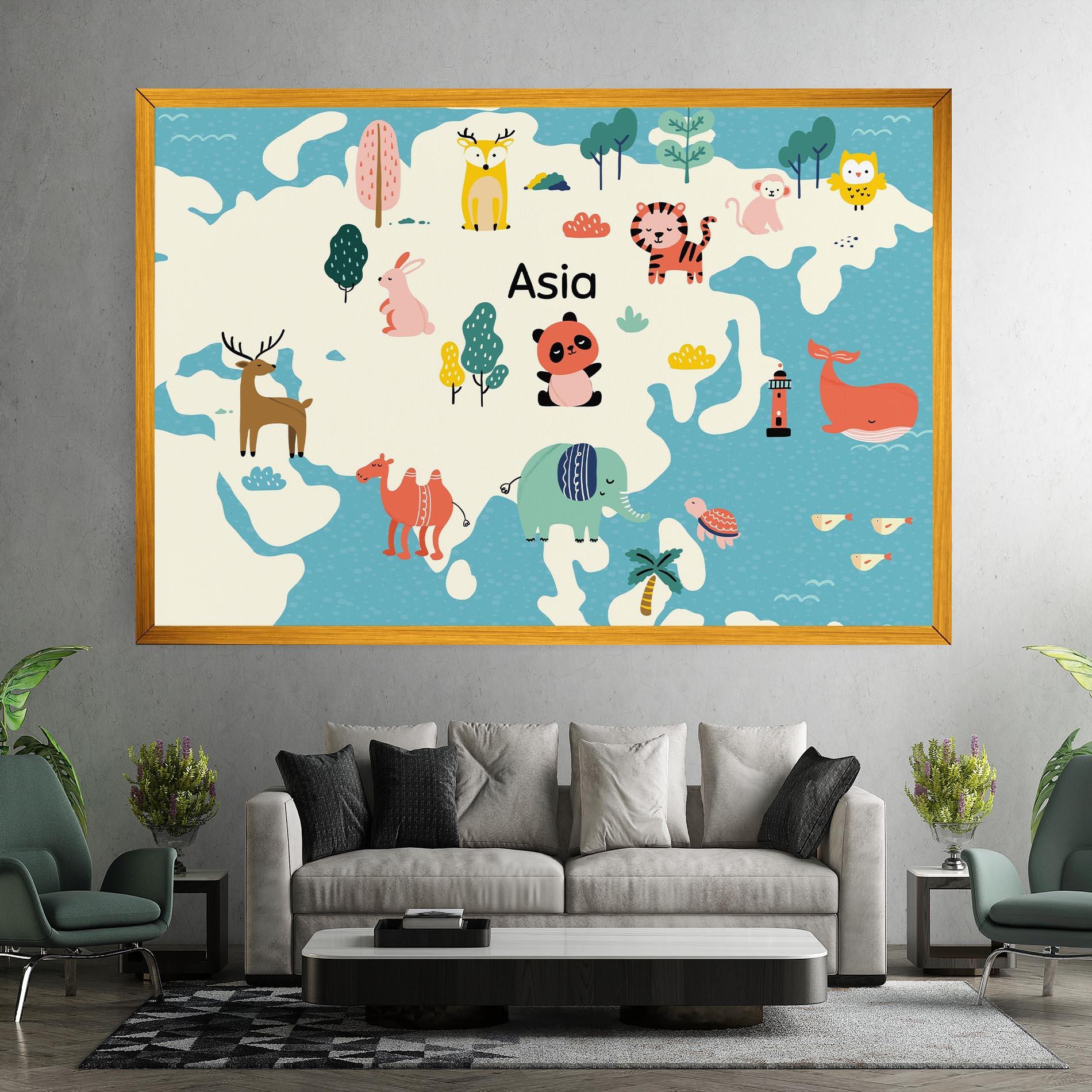 Leinwandbild Asia Cute Map mockup 7