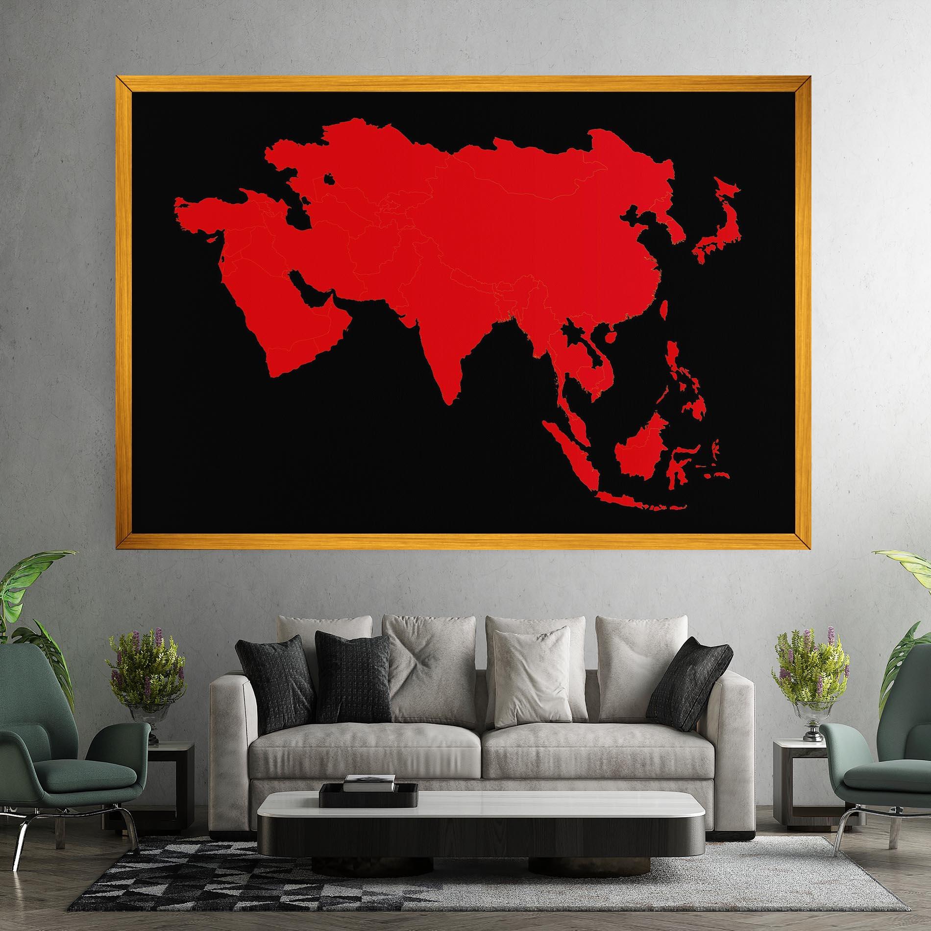 Leinwandbild Asia Map mockup 7