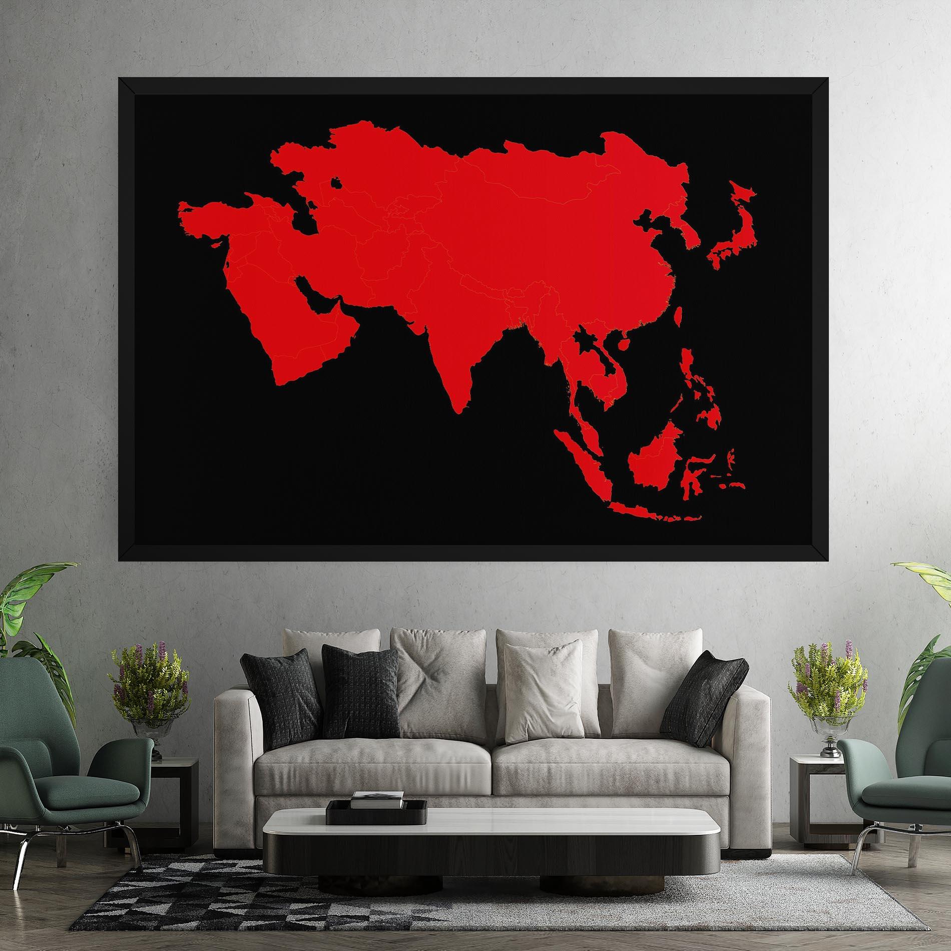 Leinwandbild Asia Map mockup 7