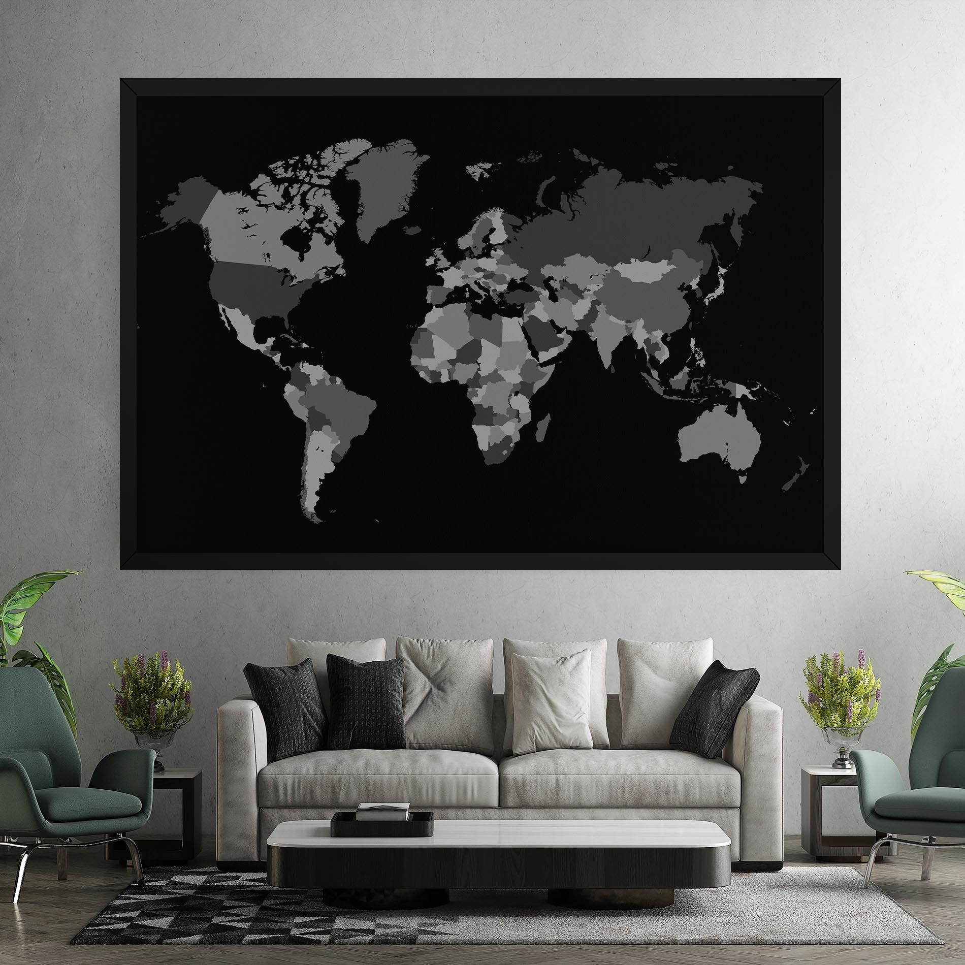 Grey Map World mockup 7