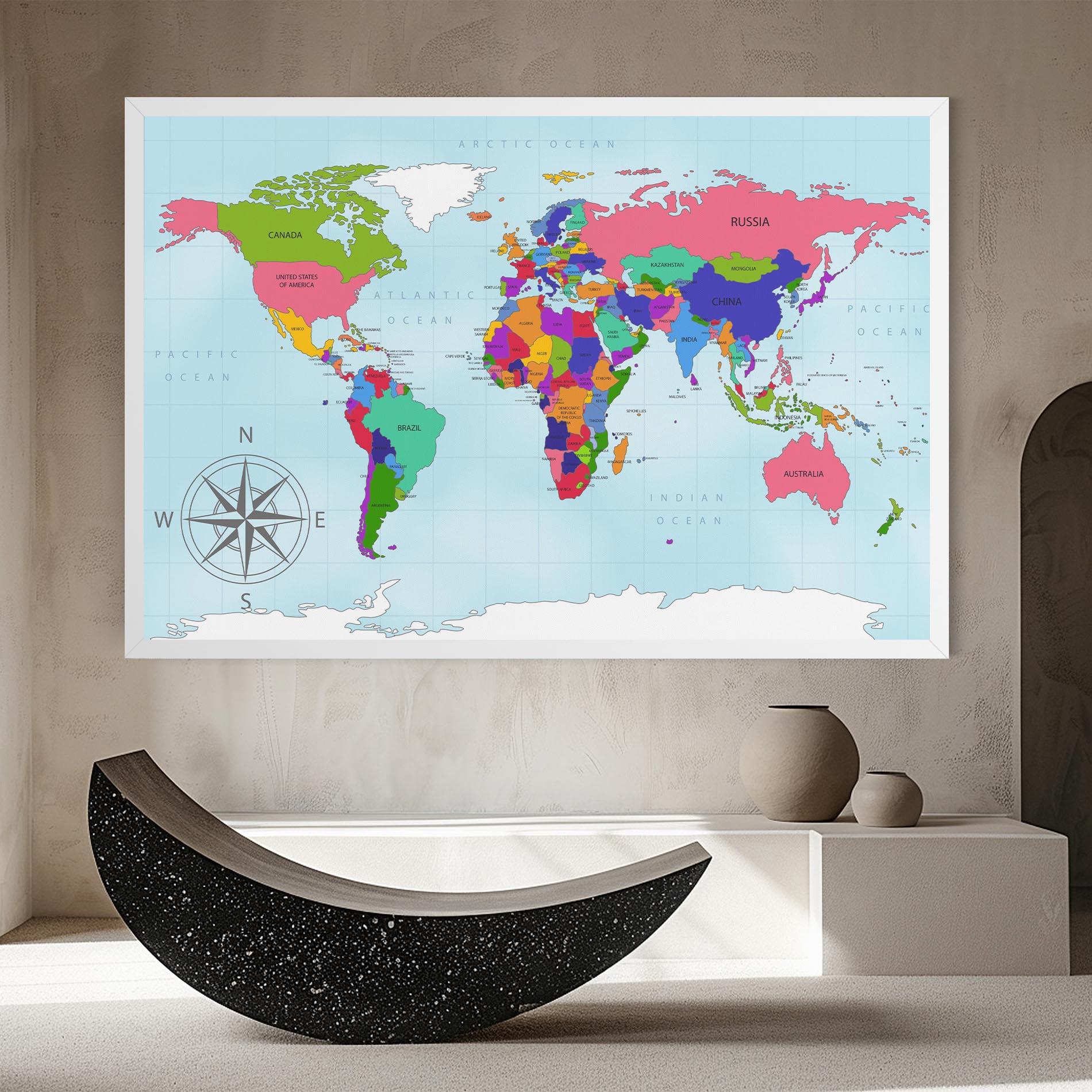 Leinwandbild Colorful Continents mockup 8