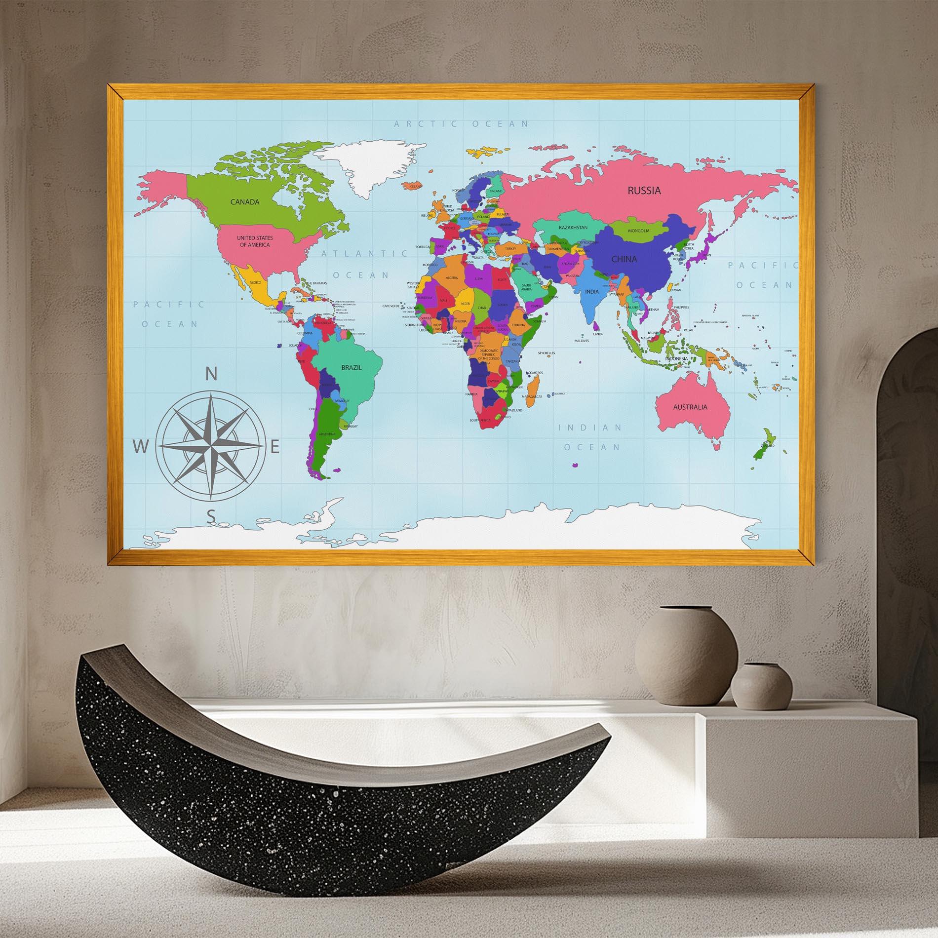 Leinwandbild Colorful Continents mockup 8
