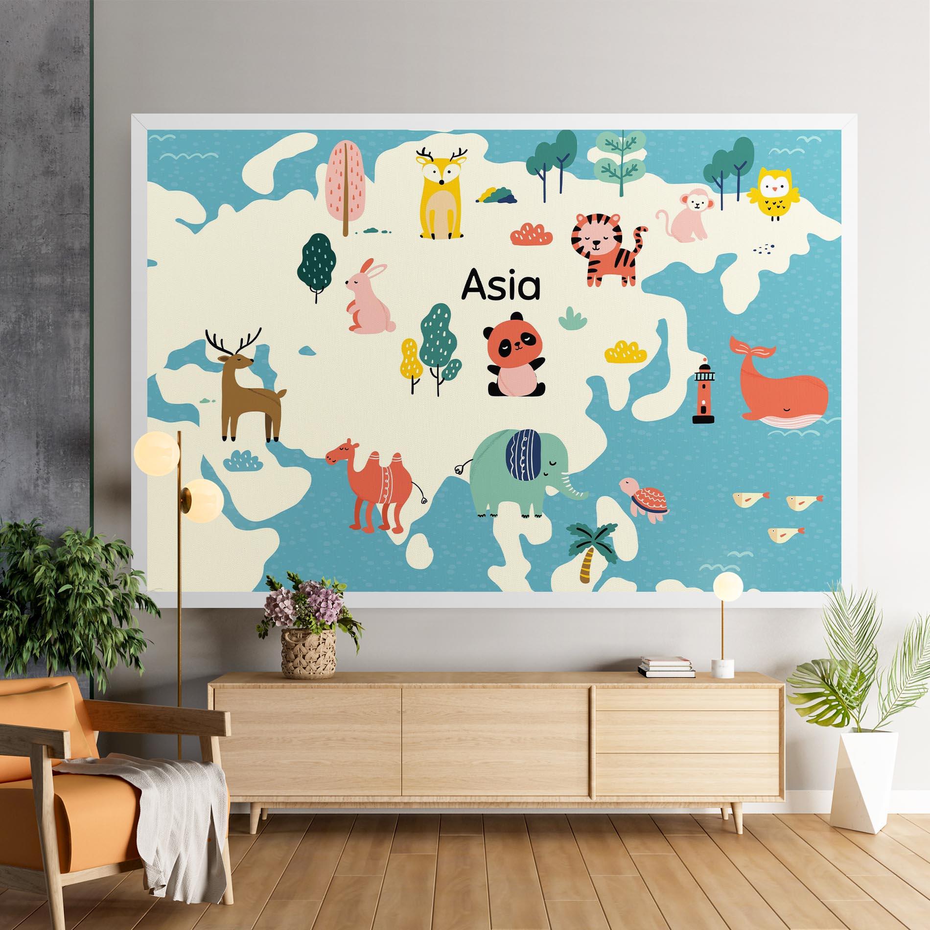 Leinwandbild Asia Cute Map mockup 9