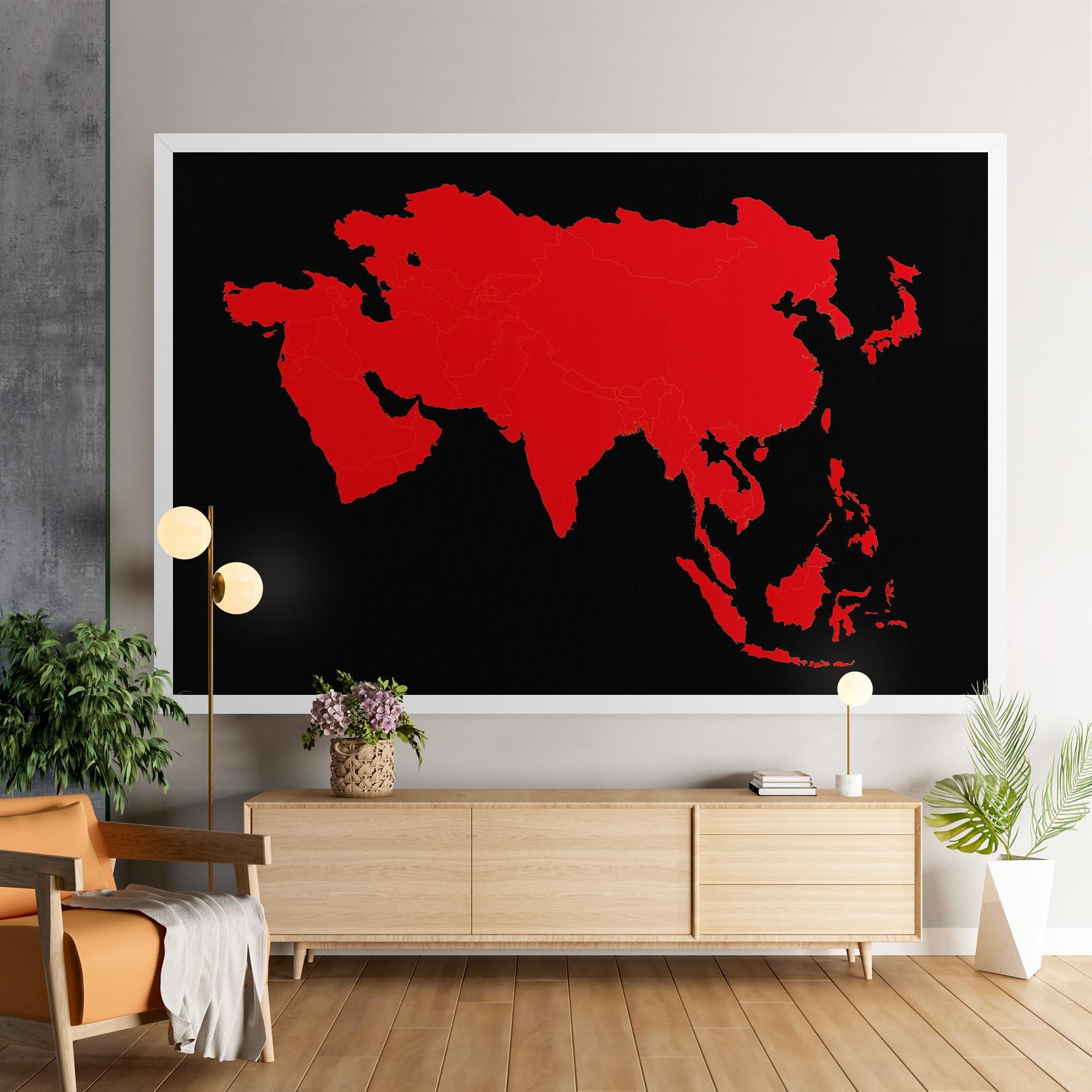 Leinwandbild Asia Map mockup 9
