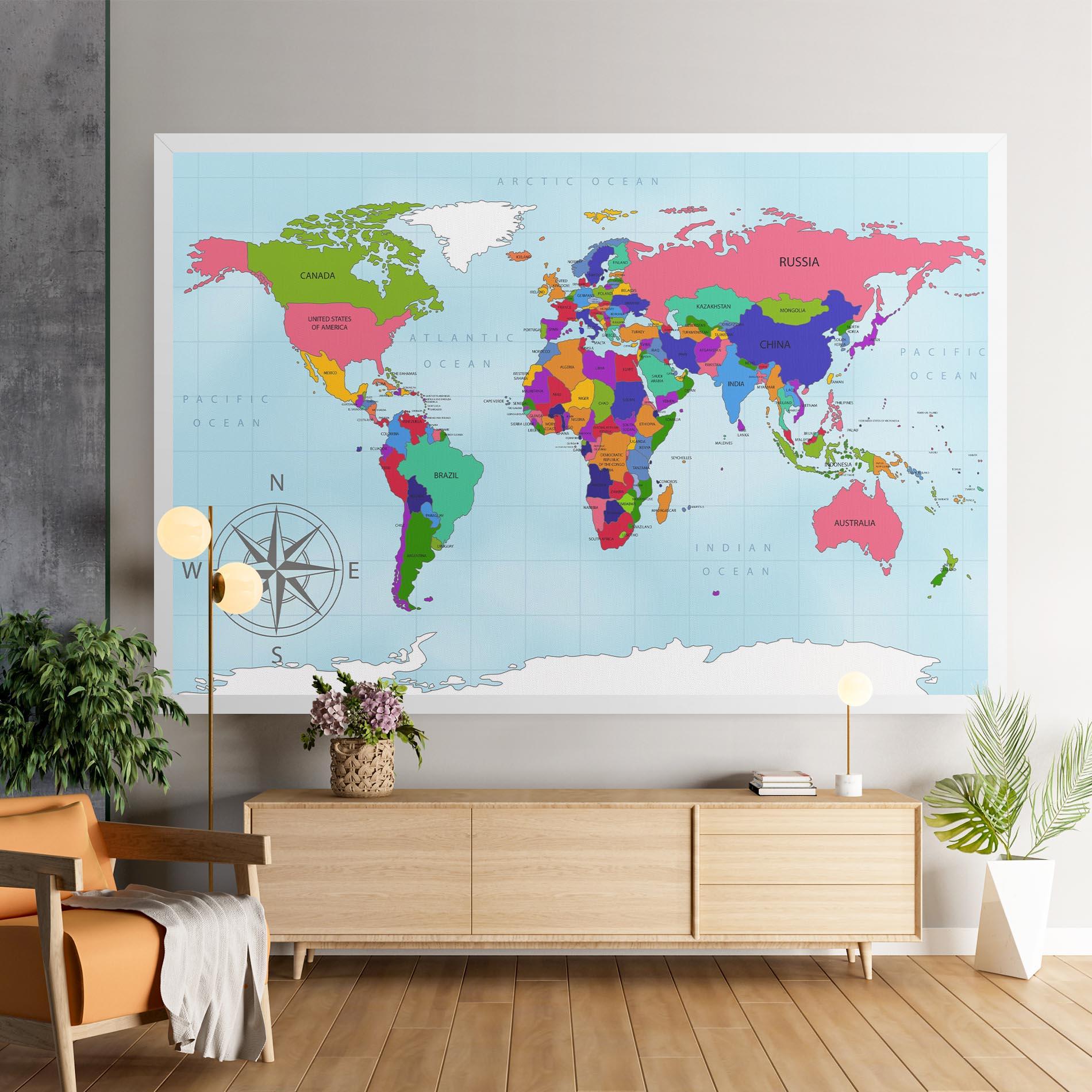 Leinwandbild Colorful Continents mockup 9