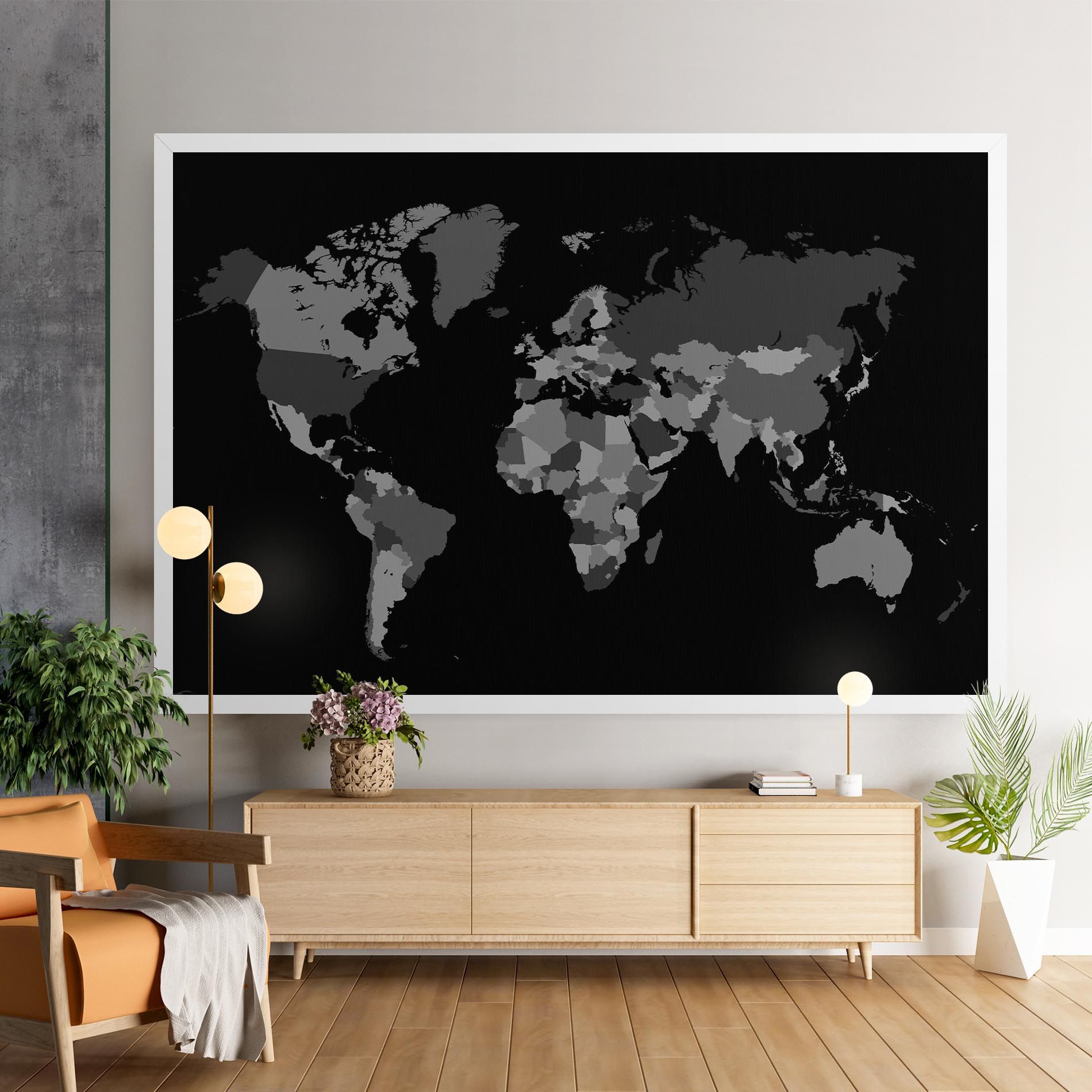 Grey Map World mockup 9