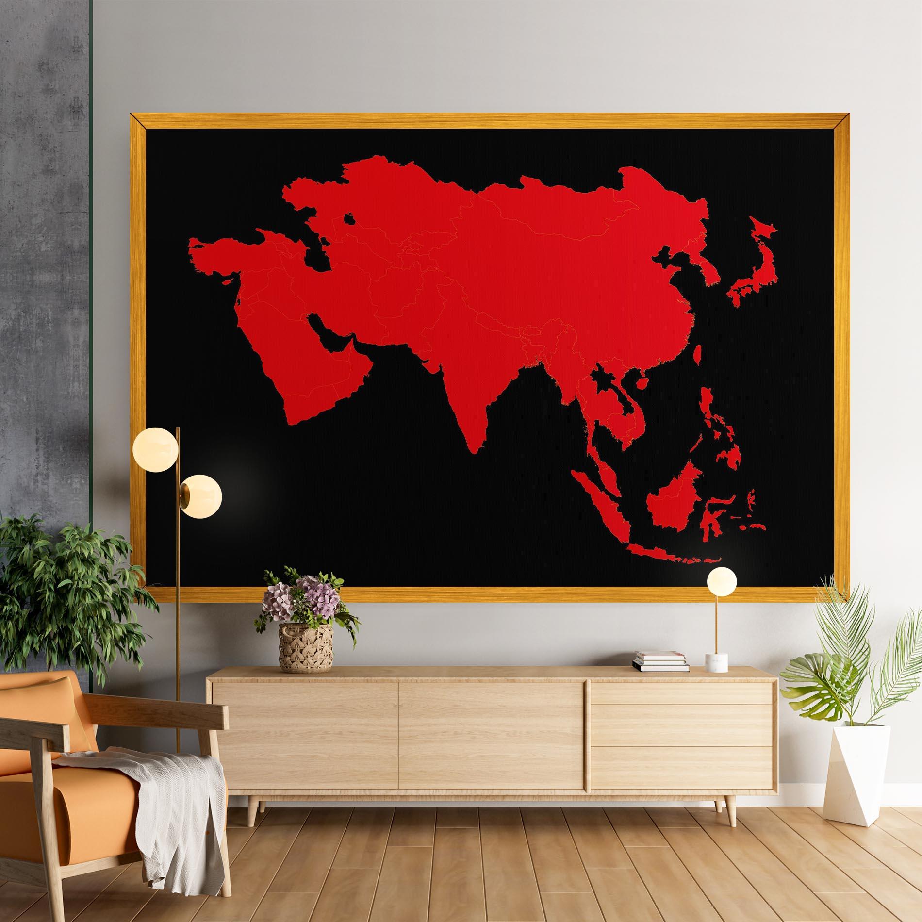 Leinwandbild Asia Map mockup 9