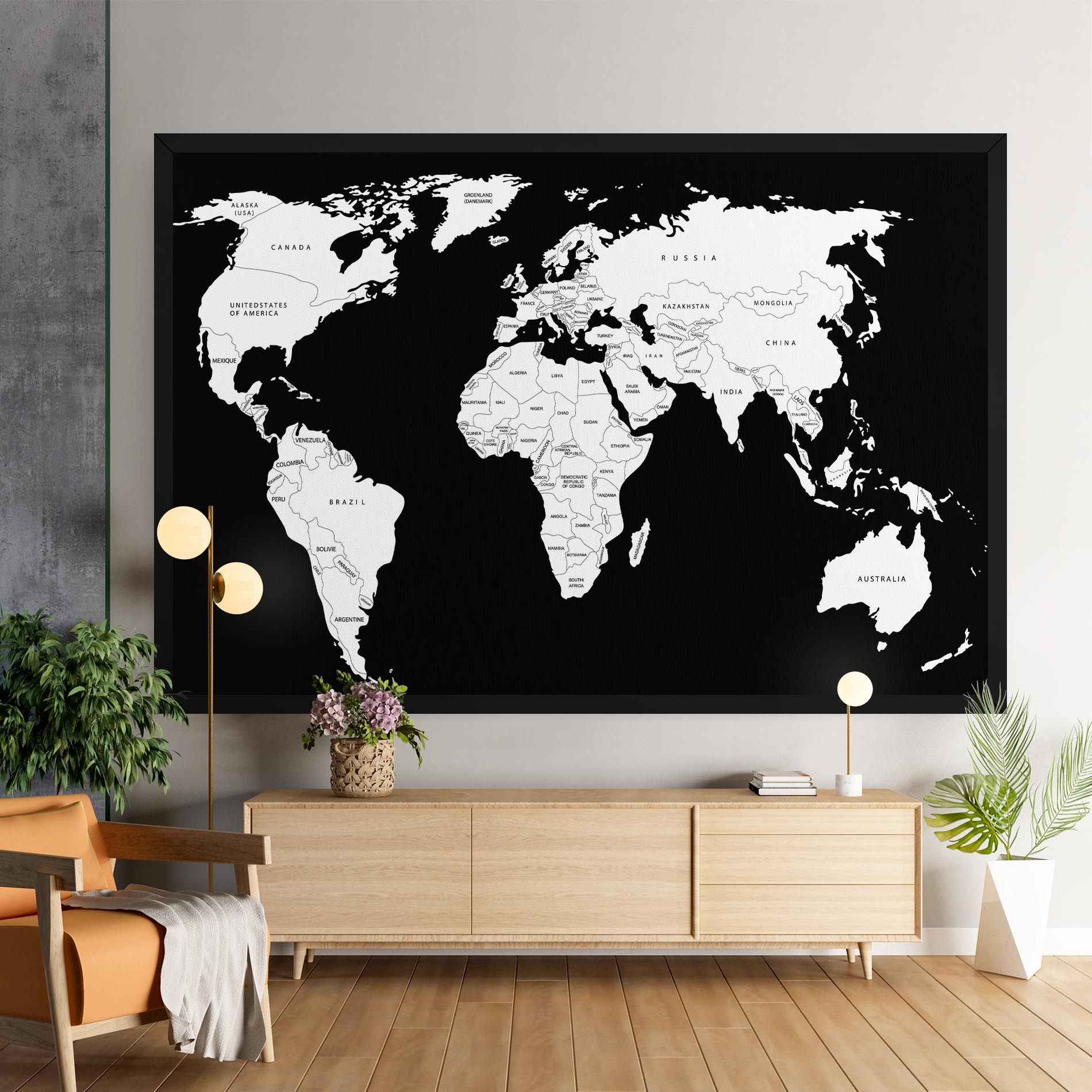 White World Map mockup 9
