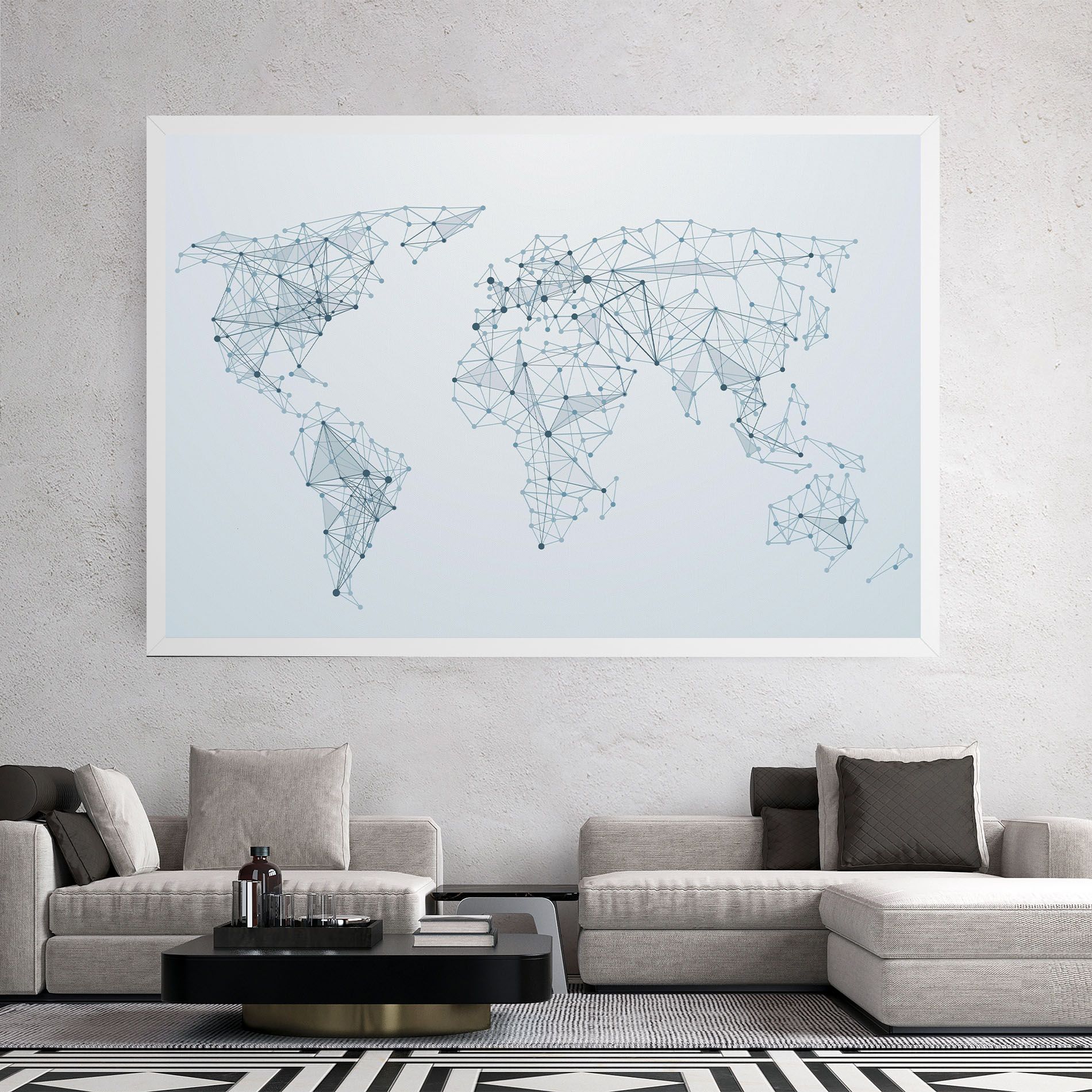 Blue Line Map mockup 2