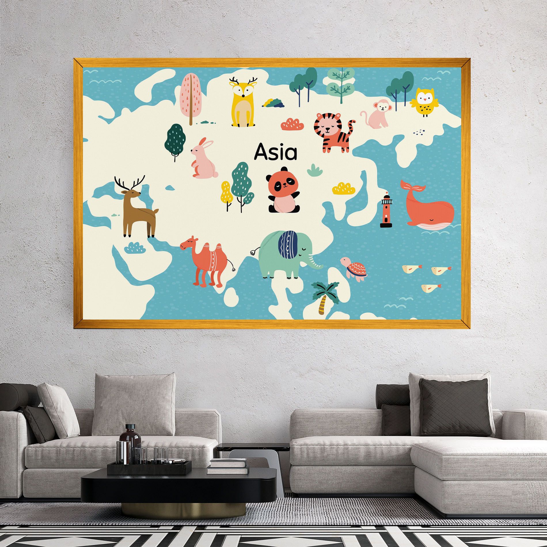 Asia Cute Map mockup 2