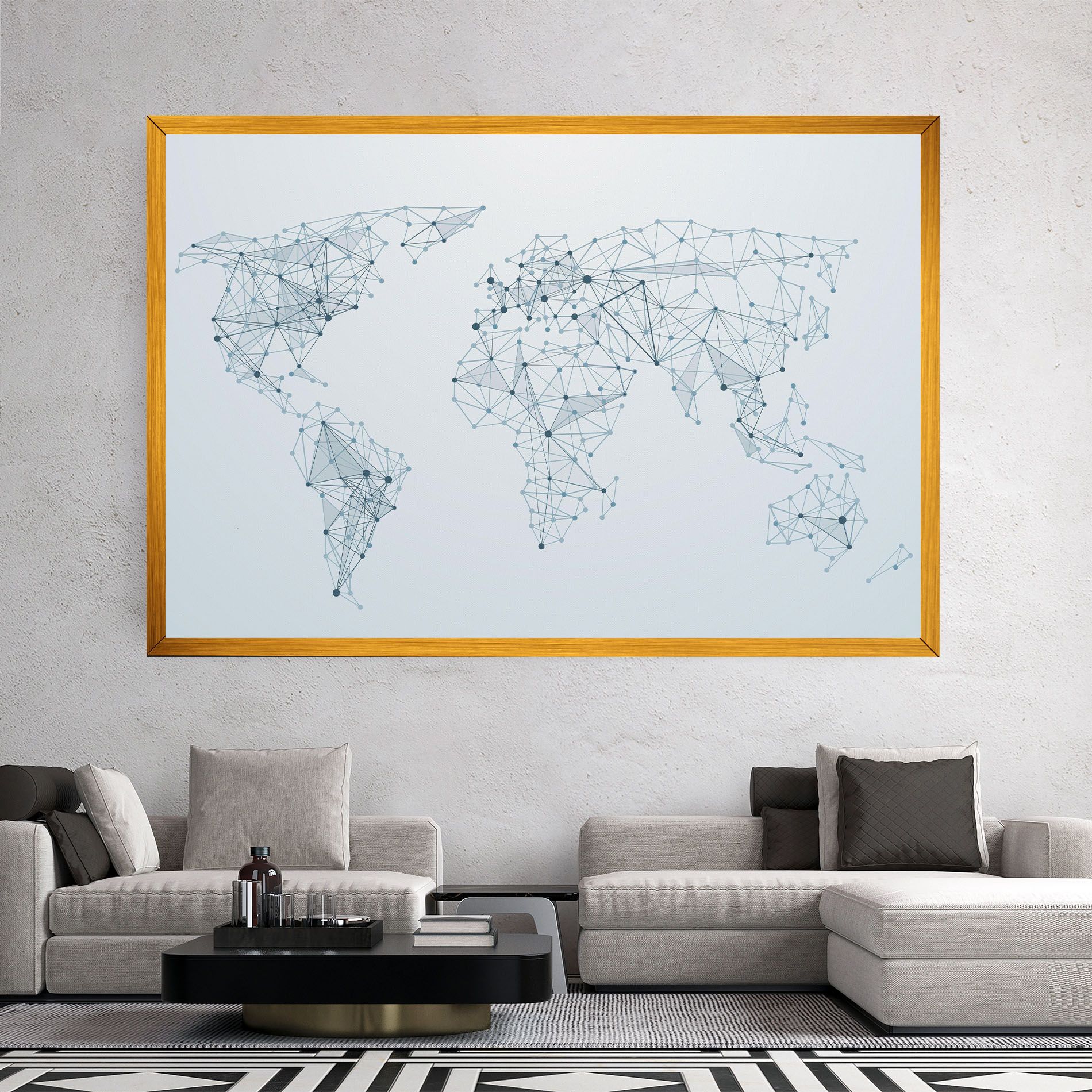 Blue Line Map mockup 2