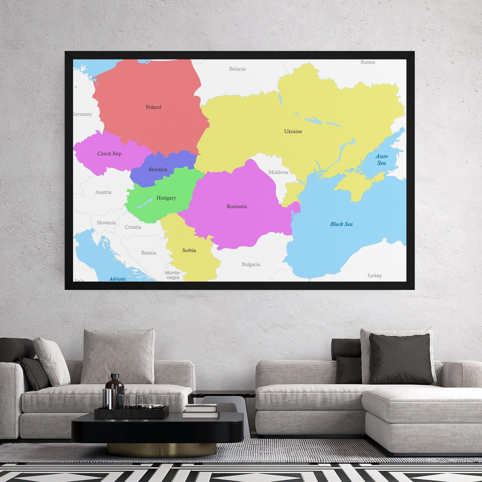 Leinwandbild Black Sea mockup 2