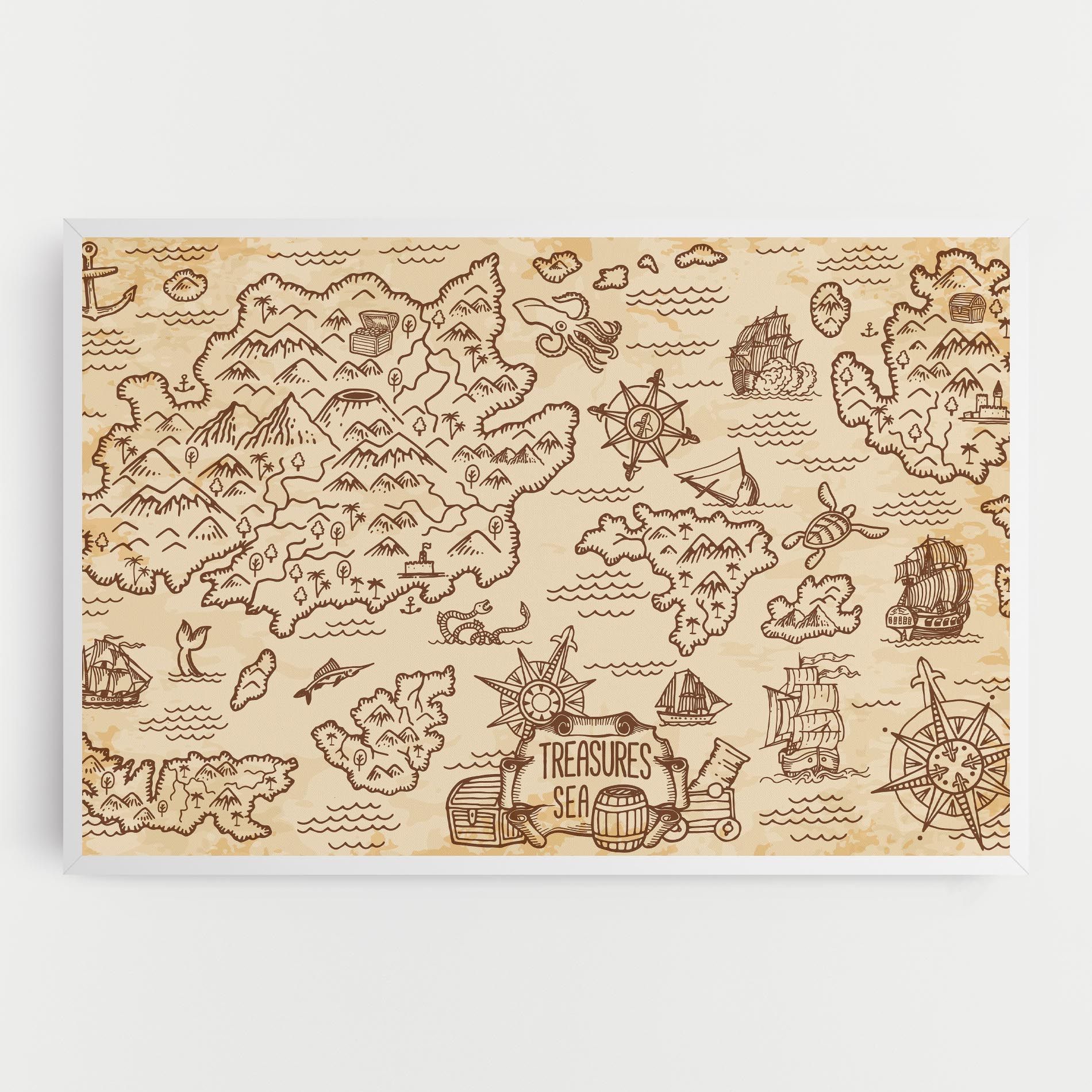 Cream Coffee Map mockup 0