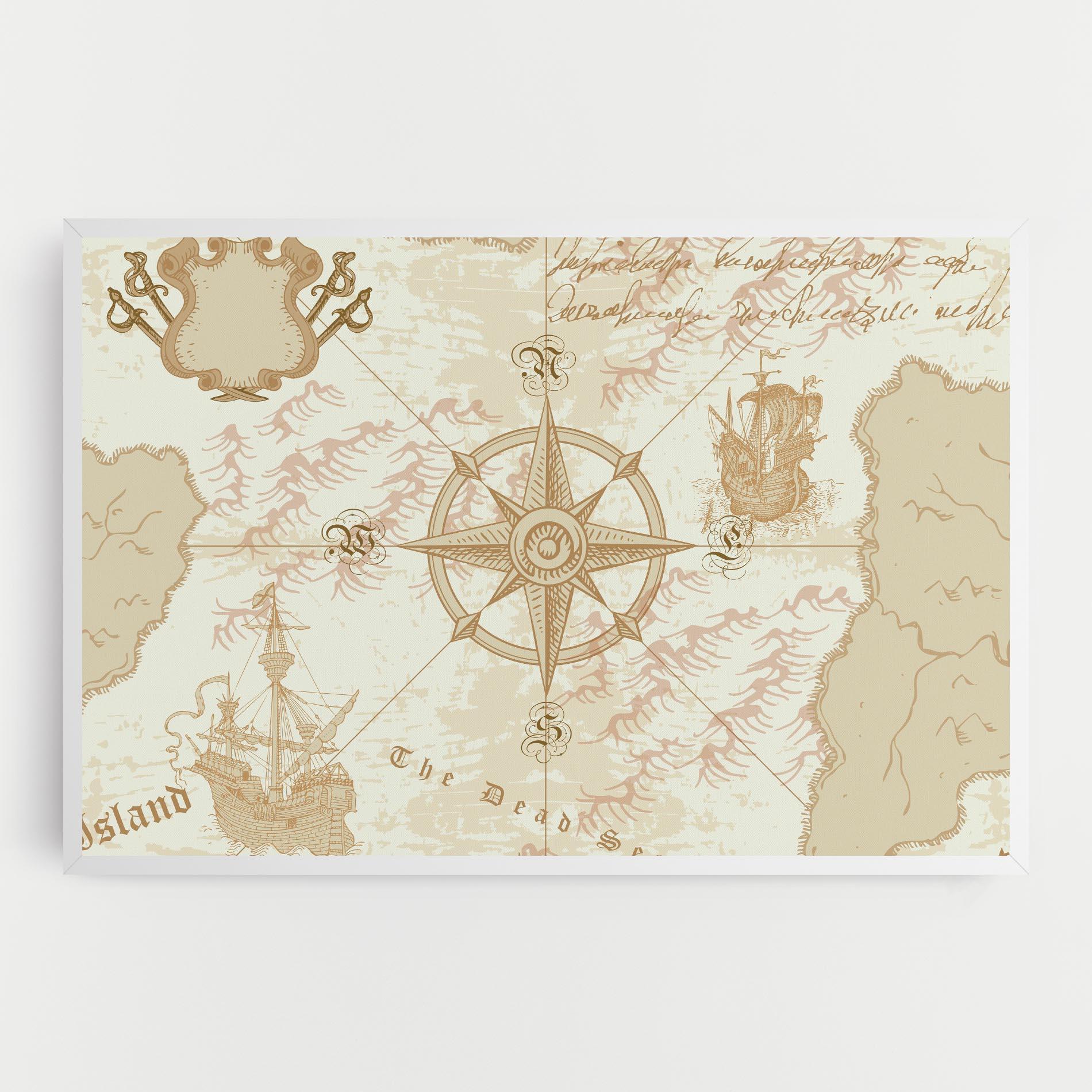 Leinwandbild Cream Compass mockup 0
