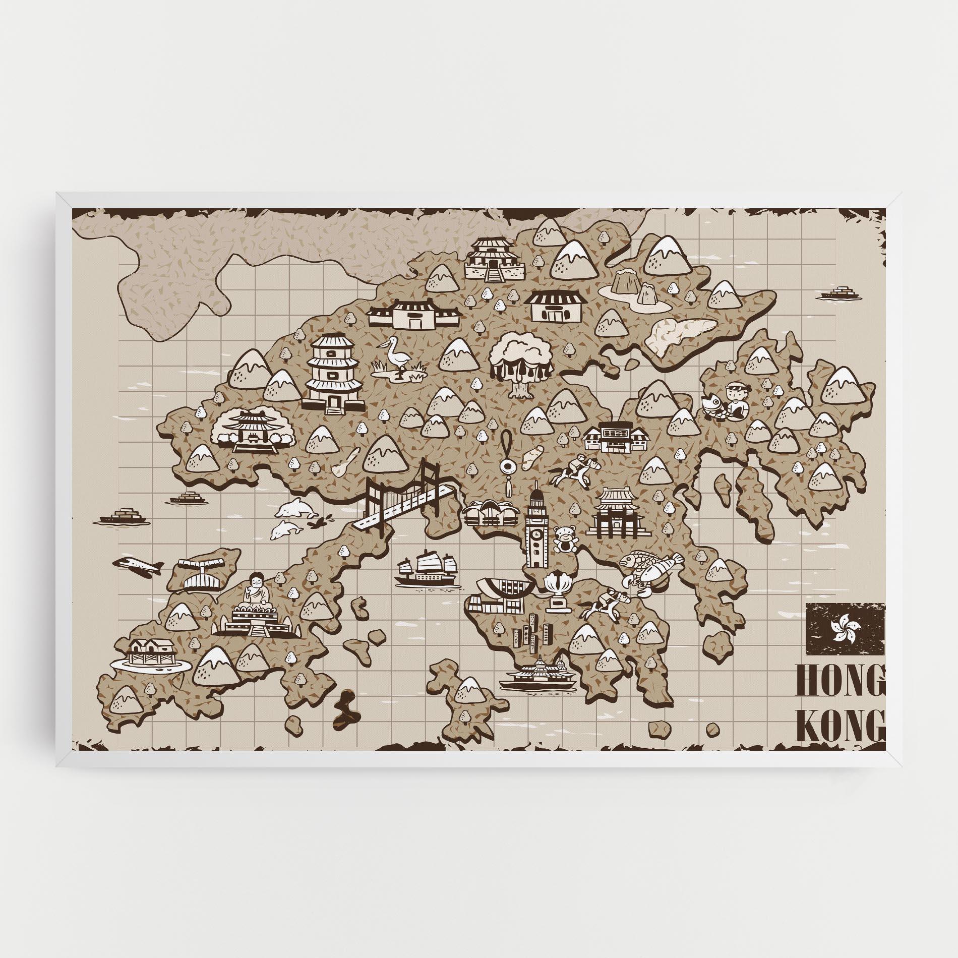 Leinwandbild Hong Kong mockup 0