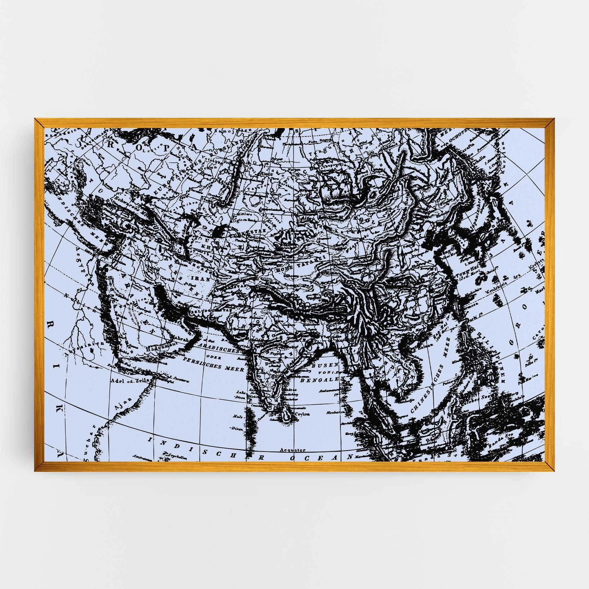 Blue Old Map mockup 0