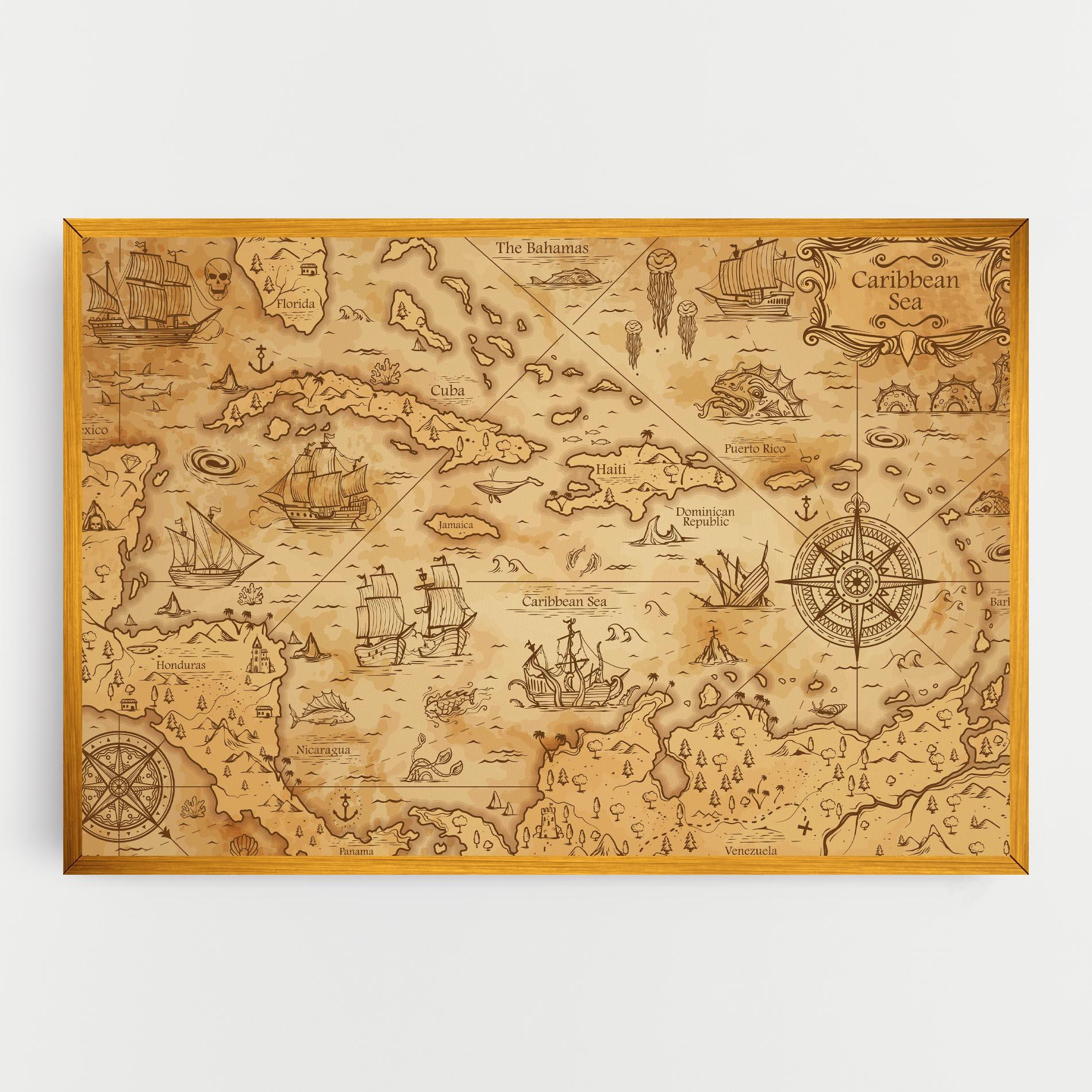 Leinwandbild Caribbean Sea mockup 0