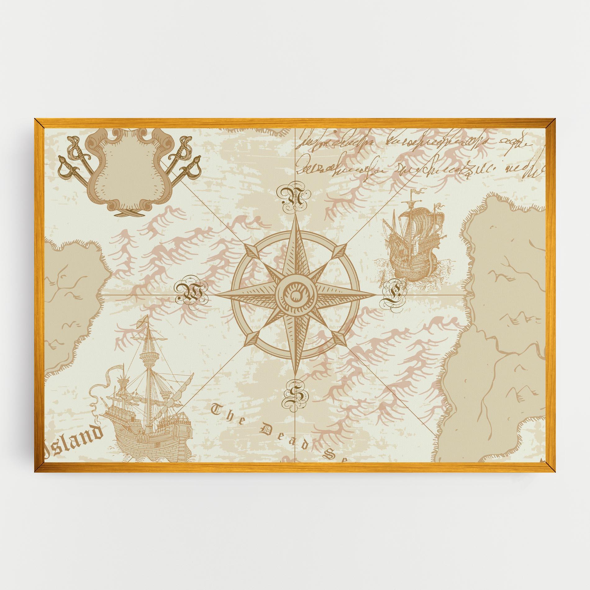Leinwandbild Cream Compass mockup 0