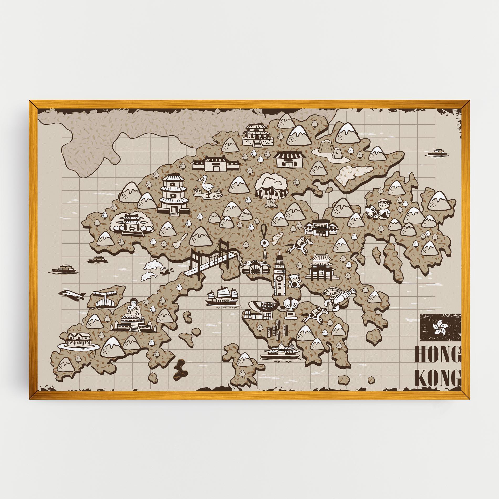 Leinwandbild Hong Kong mockup 0