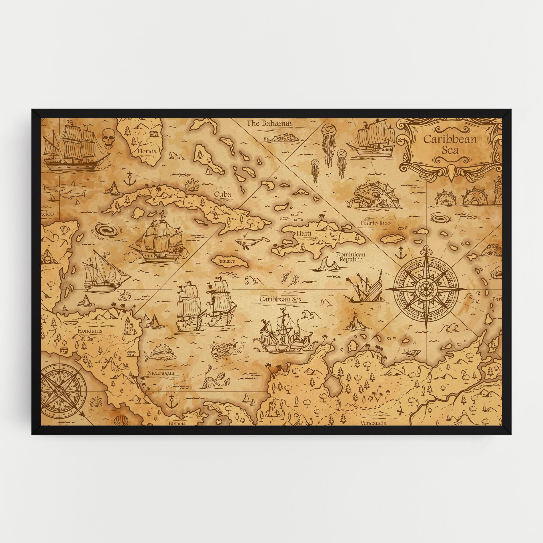 Leinwandbild Caribbean Sea mockup 0