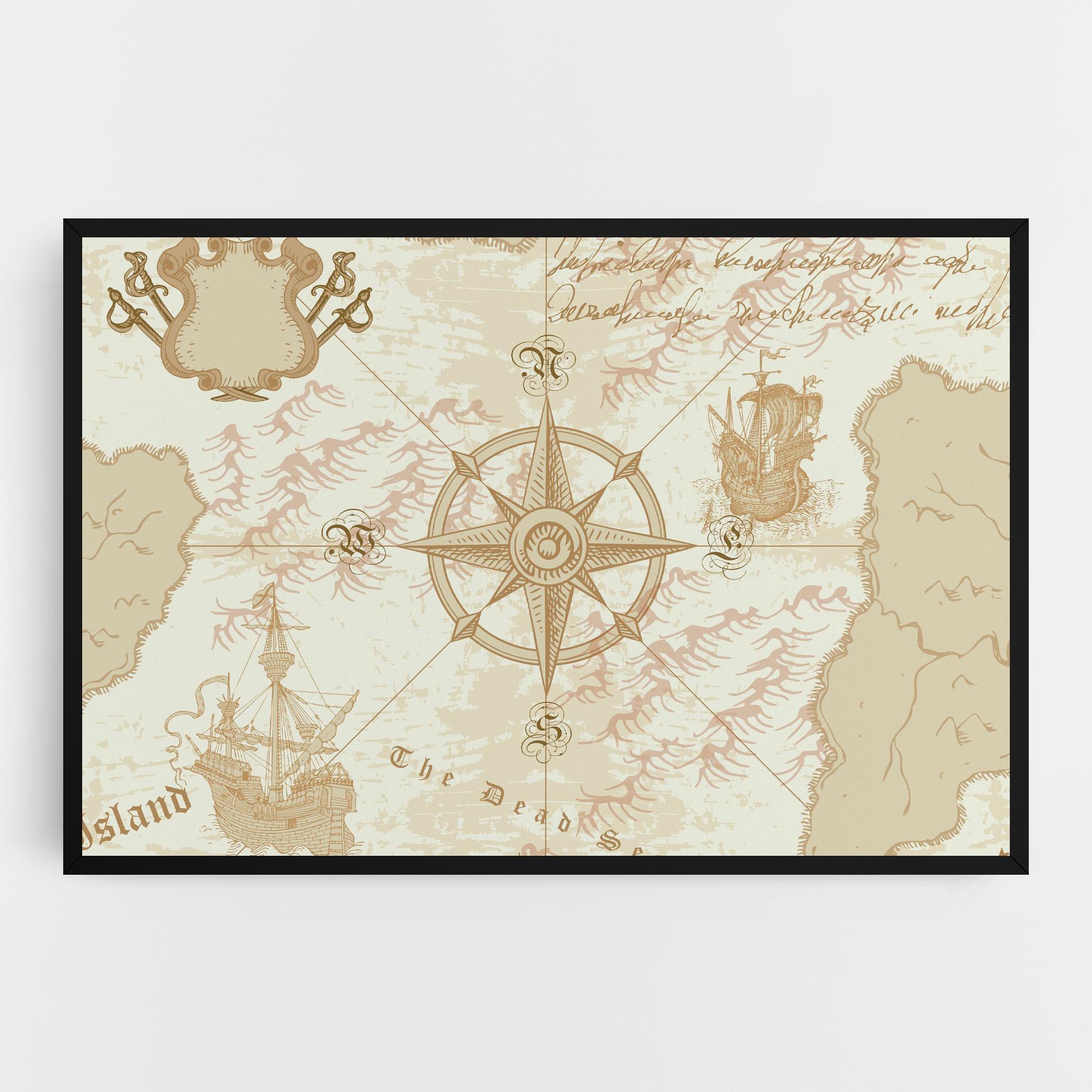 Leinwandbild Cream Compass mockup 0