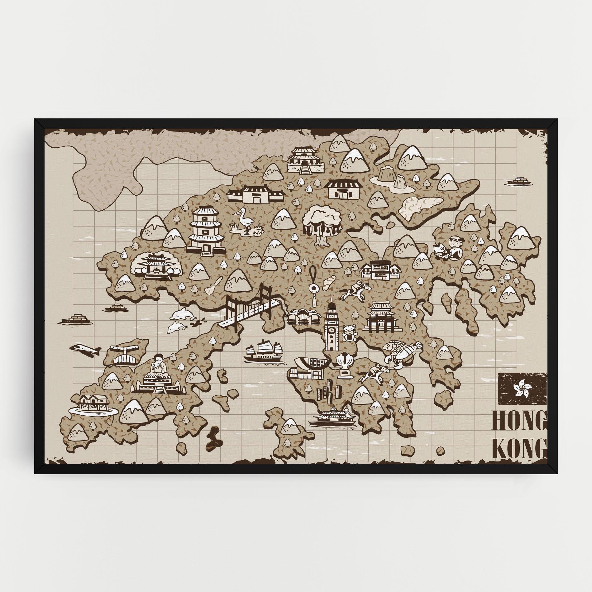 Leinwandbild Hong Kong mockup 0