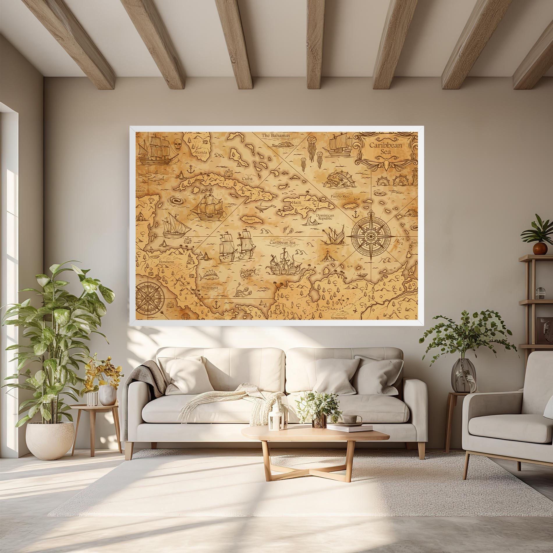 Leinwandbild Caribbean Sea mockup 6