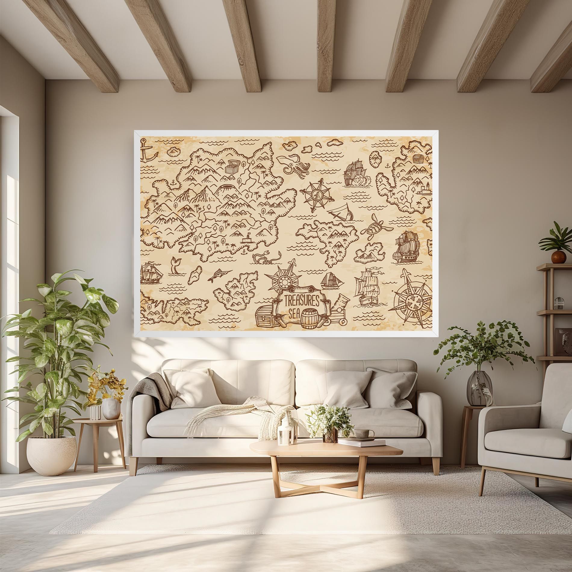 Cream Coffee Map mockup 6