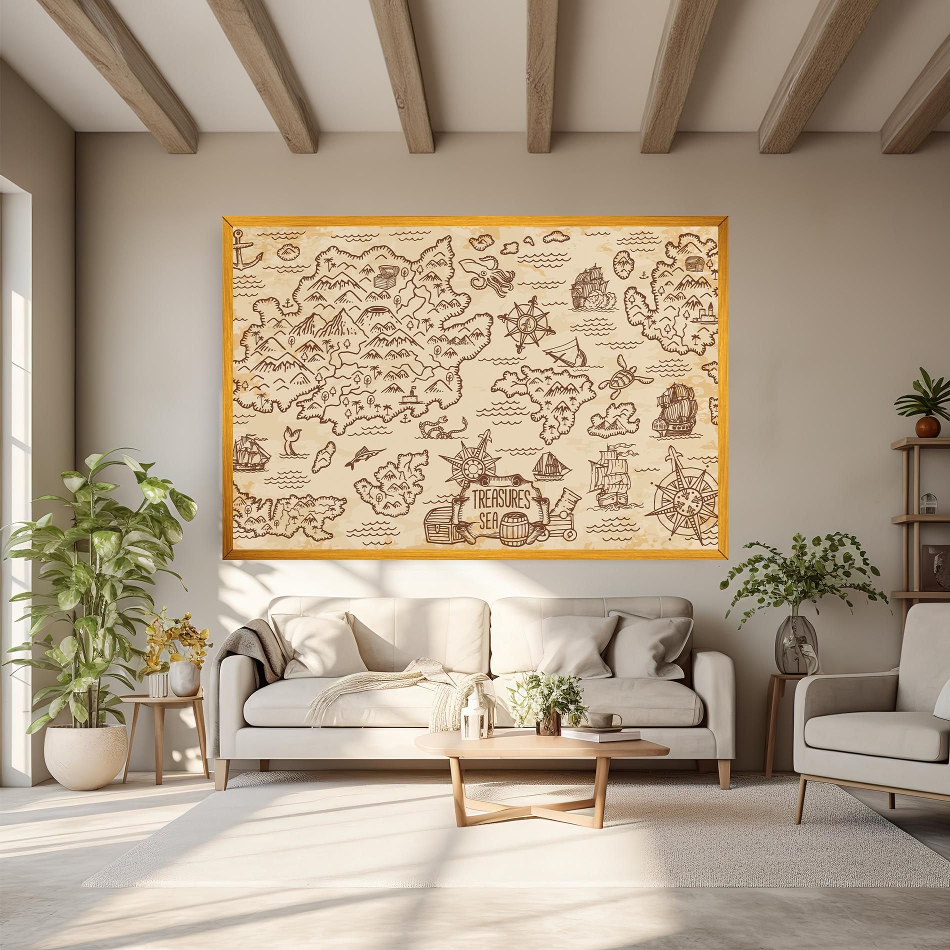 Cream Coffee Map mockup 6