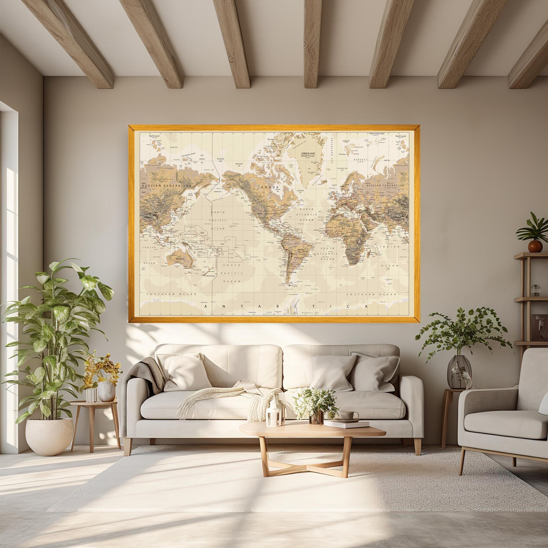 Leinwandbild Old Canada Map mockup 6
