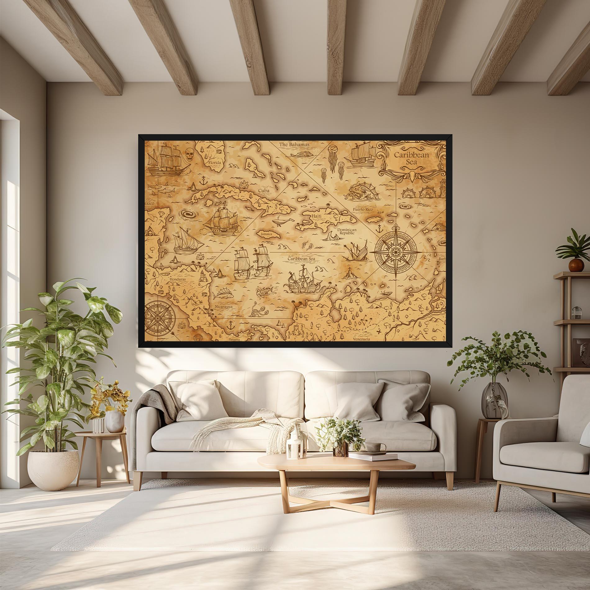 Leinwandbild Caribbean Sea mockup 6