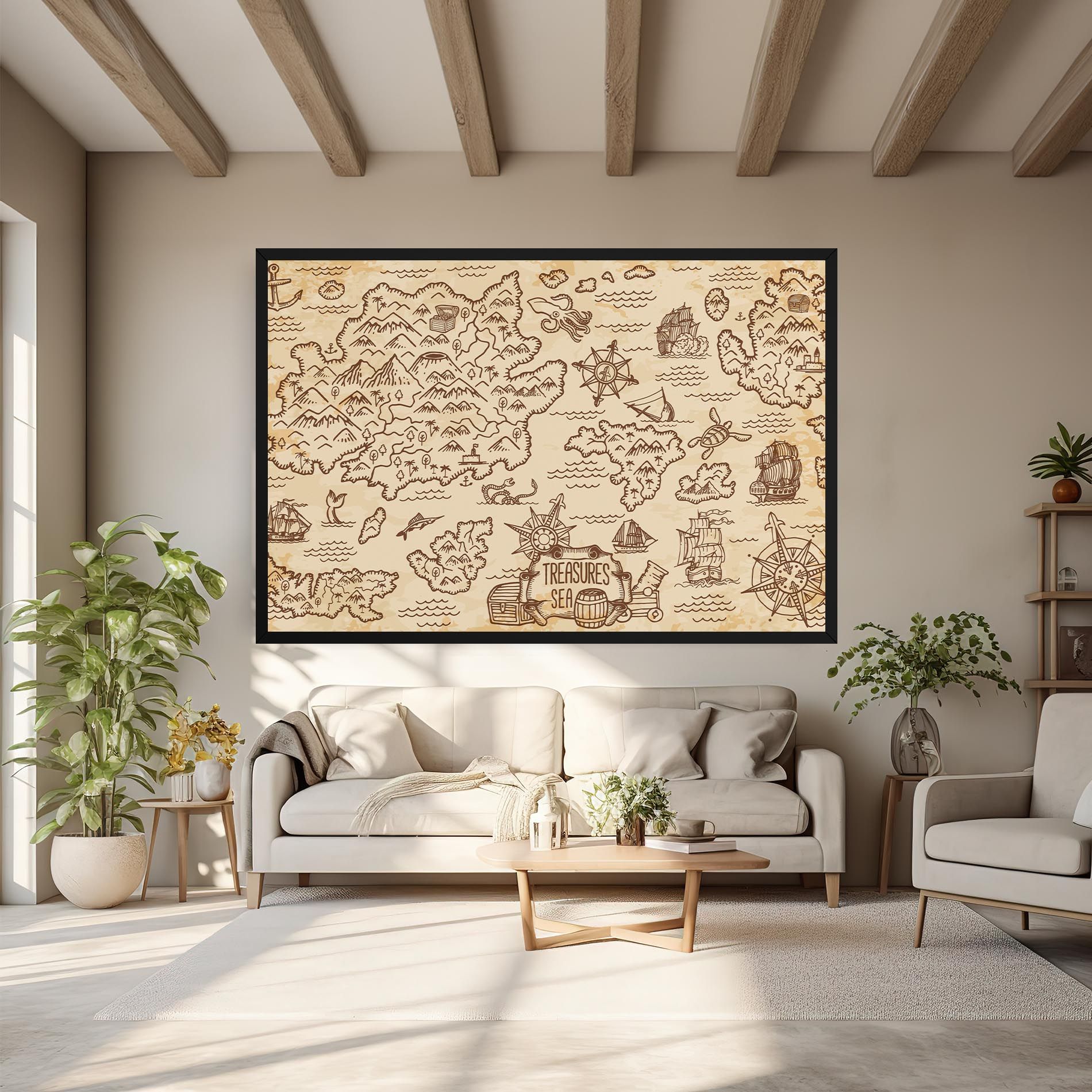 Cream Coffee Map mockup 6