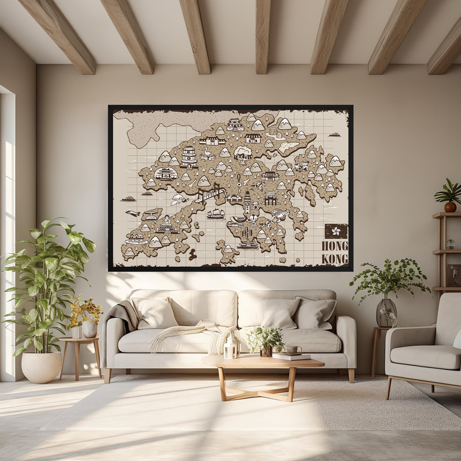 Leinwandbild Hong Kong mockup 6