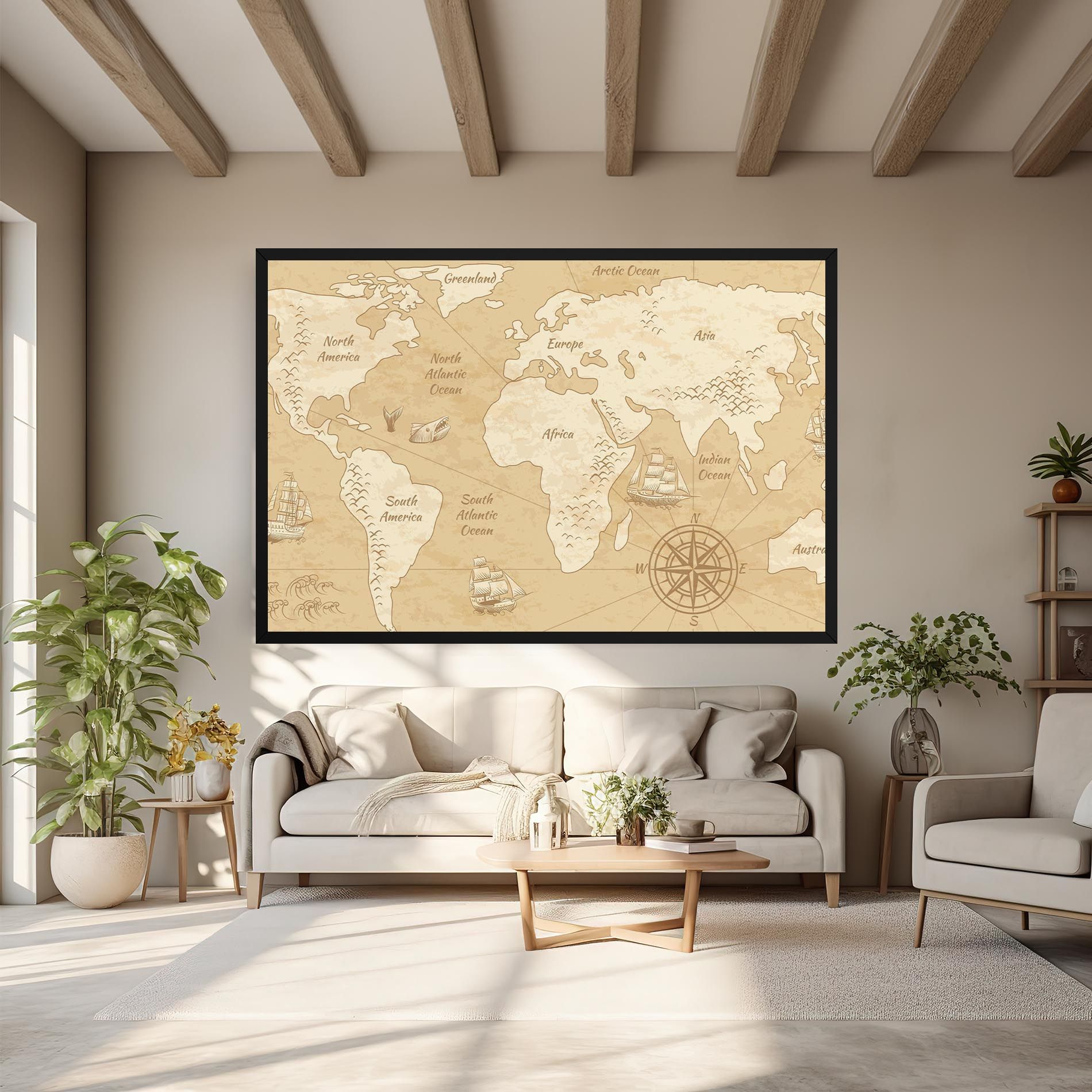 Old Continents Map mockup 6