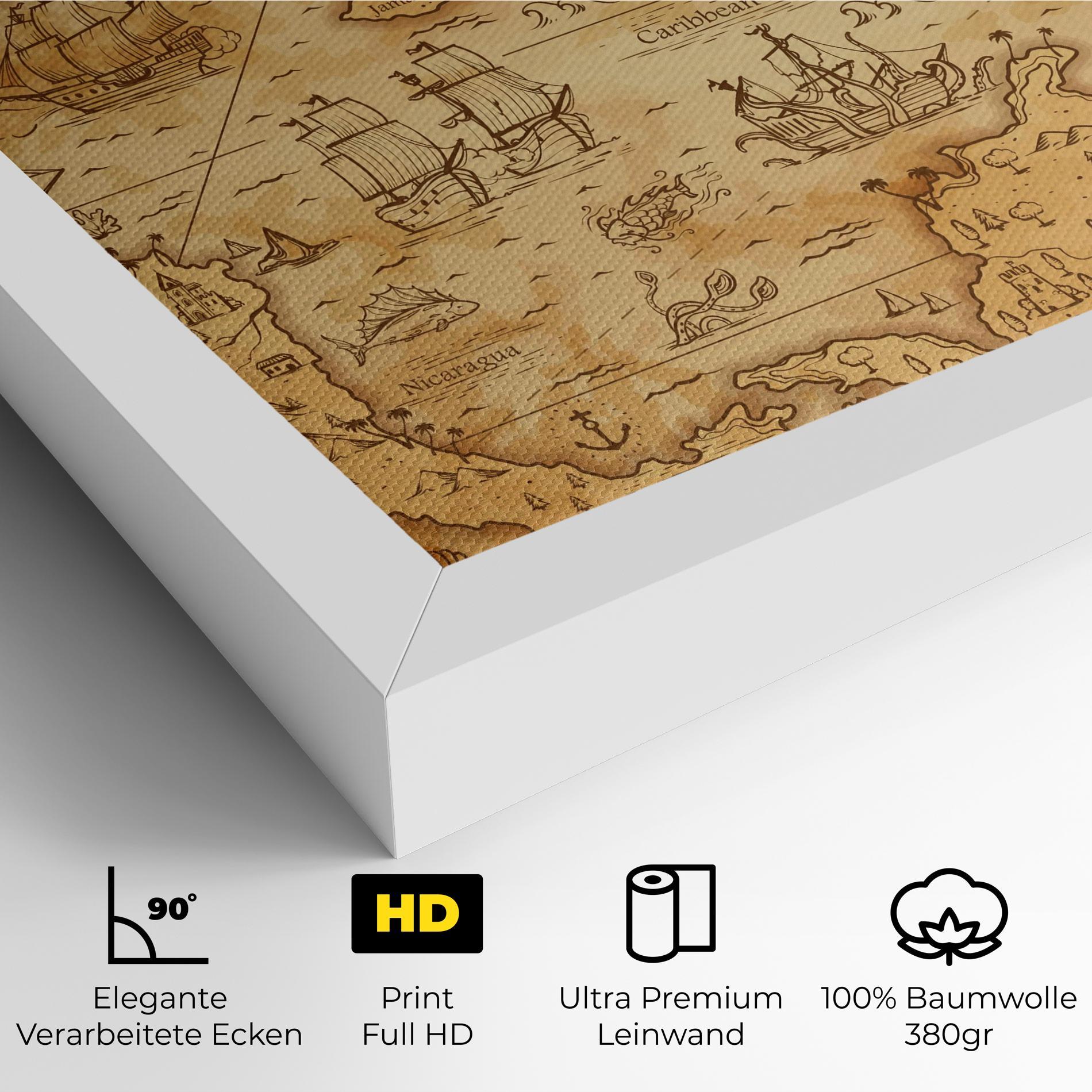 Leinwandbild Caribbean Sea mockup 4