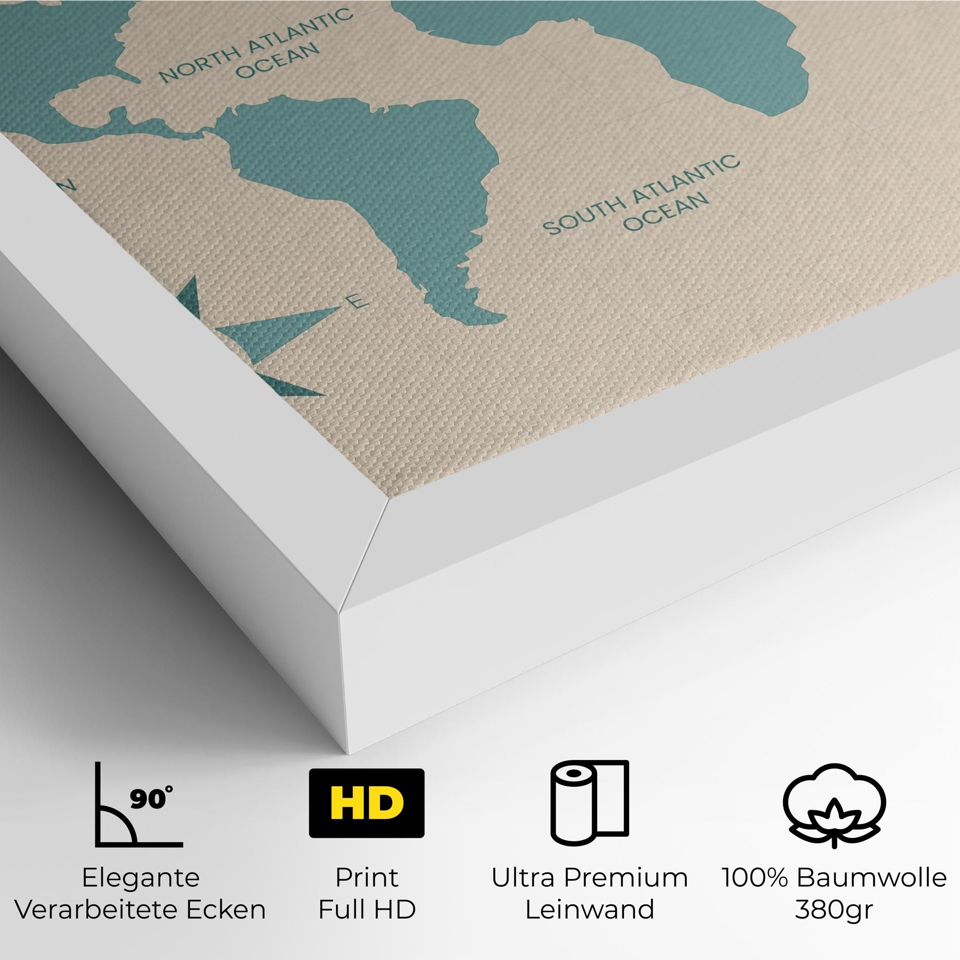 Cream Blue Map mockup 4